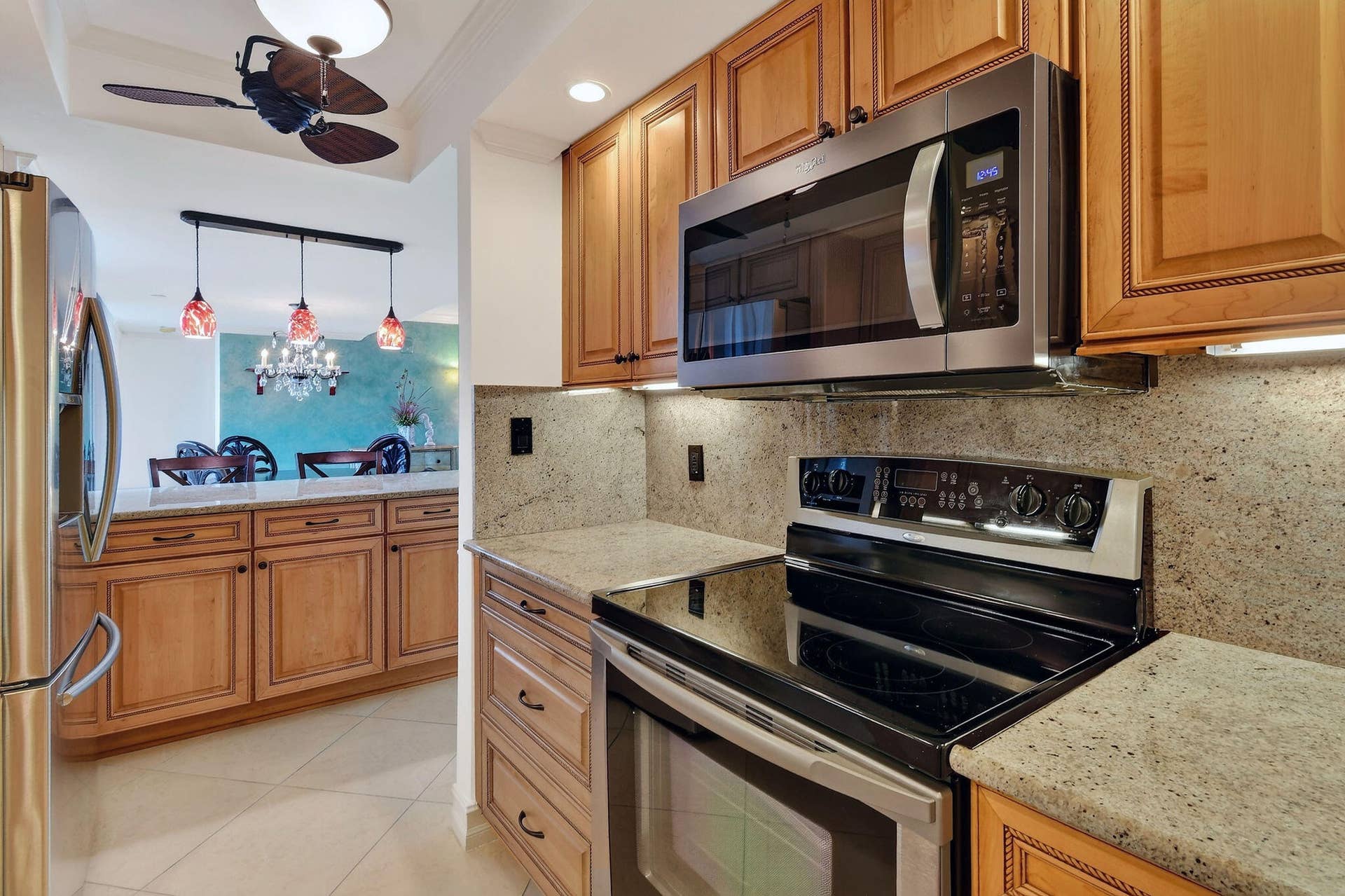 3000 N OCEAN Drive, #8A, Singer Island, FL 33404 Kitchen looking out to dining area