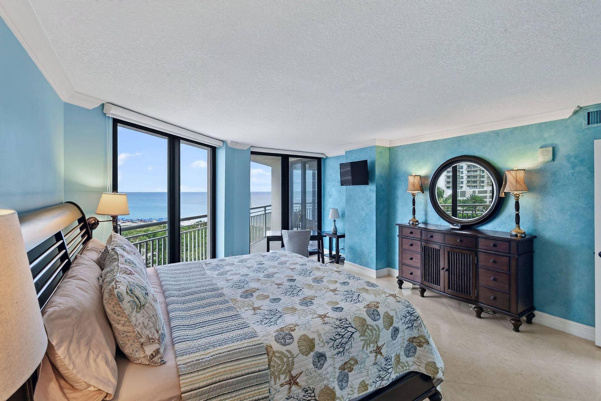 3000 N OCEAN Drive, #8A, Singer Island, FL 33404 Primary Bedroom with Ocean Views