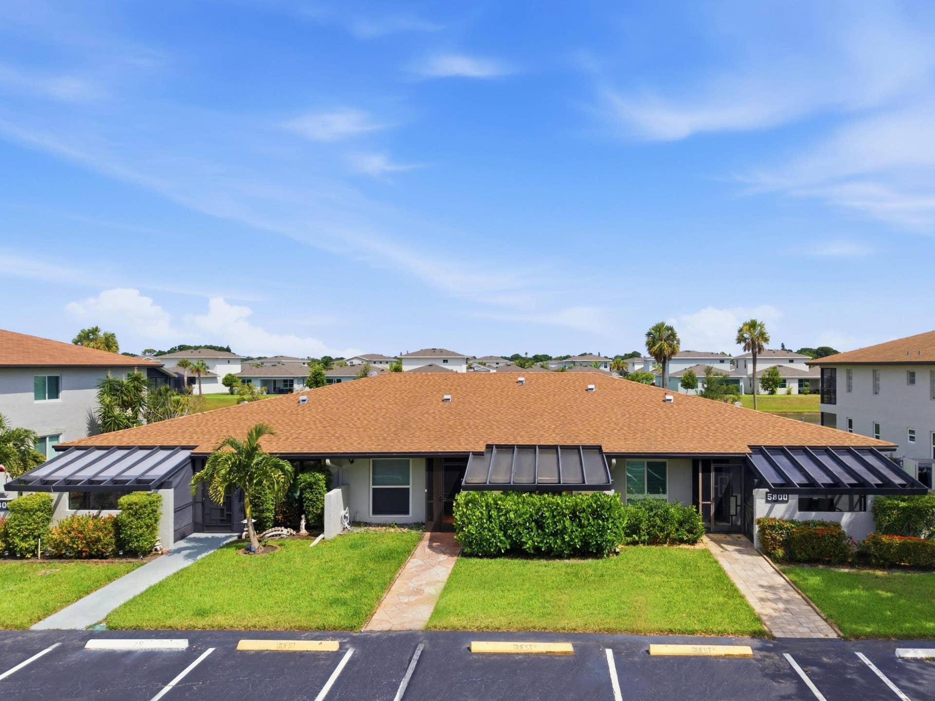 5800 Princess Palm Court, #A, Delray Beach, FL 33484 Drone Front