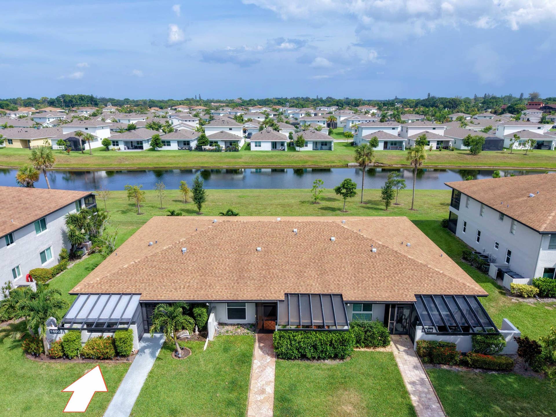 5800 Princess Palm Court, #A, Delray Beach, FL 33484 Drone Front 50Ft NM
