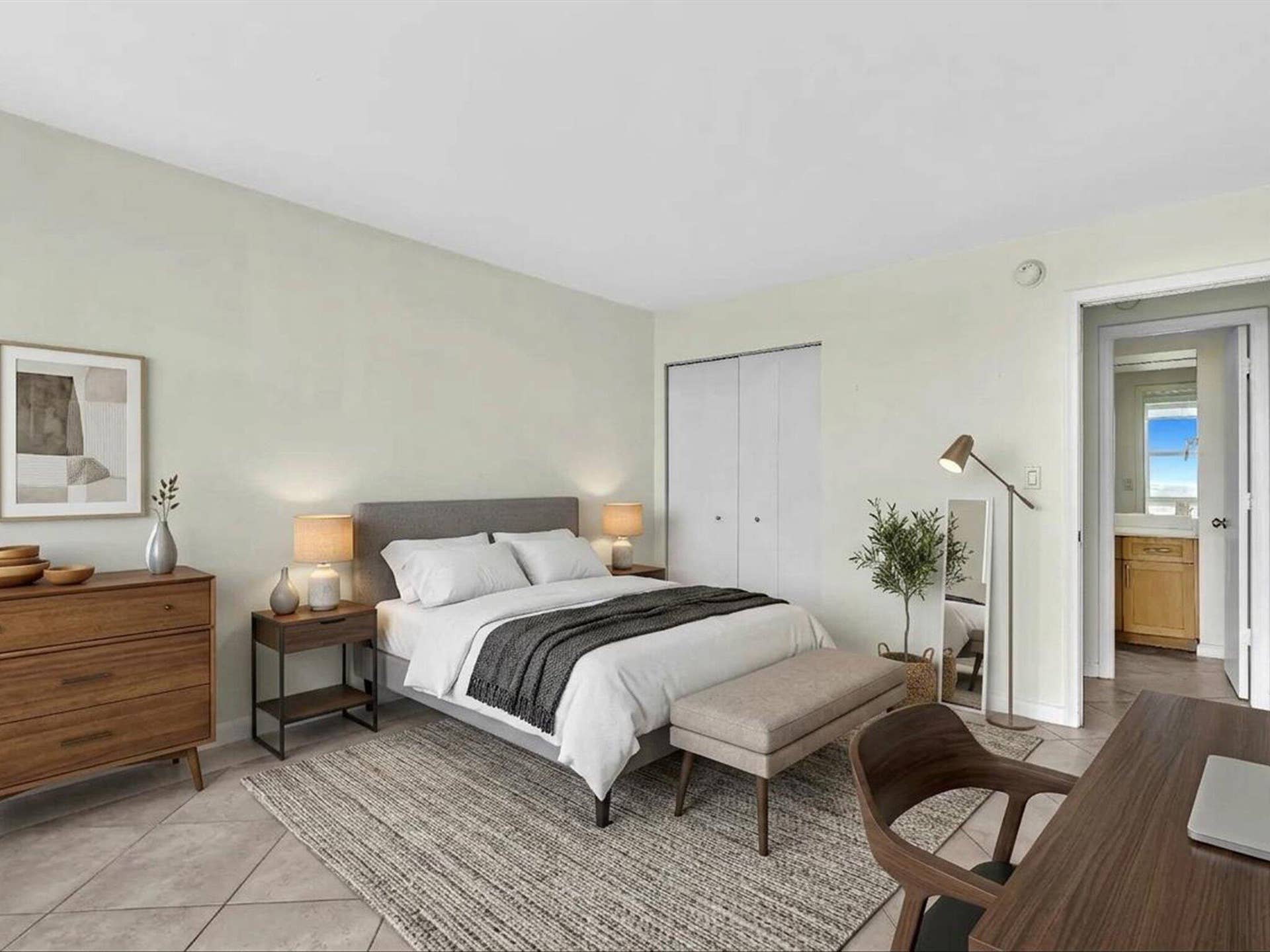 2841 N Ocean Boulevard, #1105, Fort Lauderdale, FL 33308 Primary Bedroom Virtually Staged