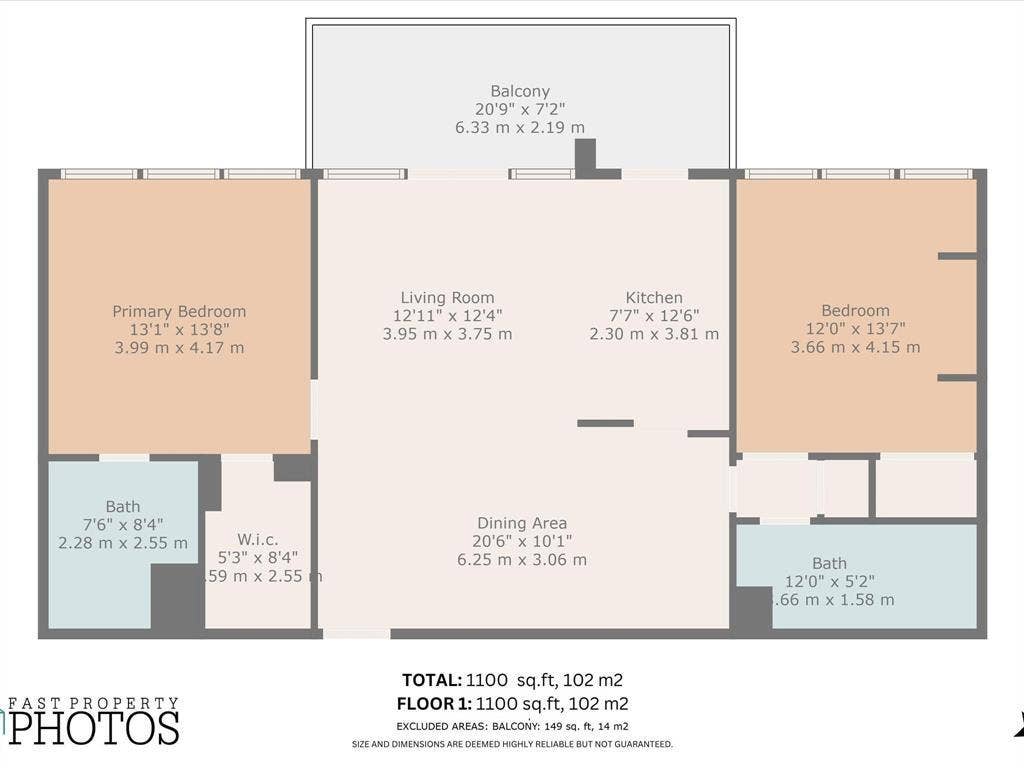 2841 N Ocean Boulevard, #1105, Fort Lauderdale, FL 33308 floor plan unit 1105