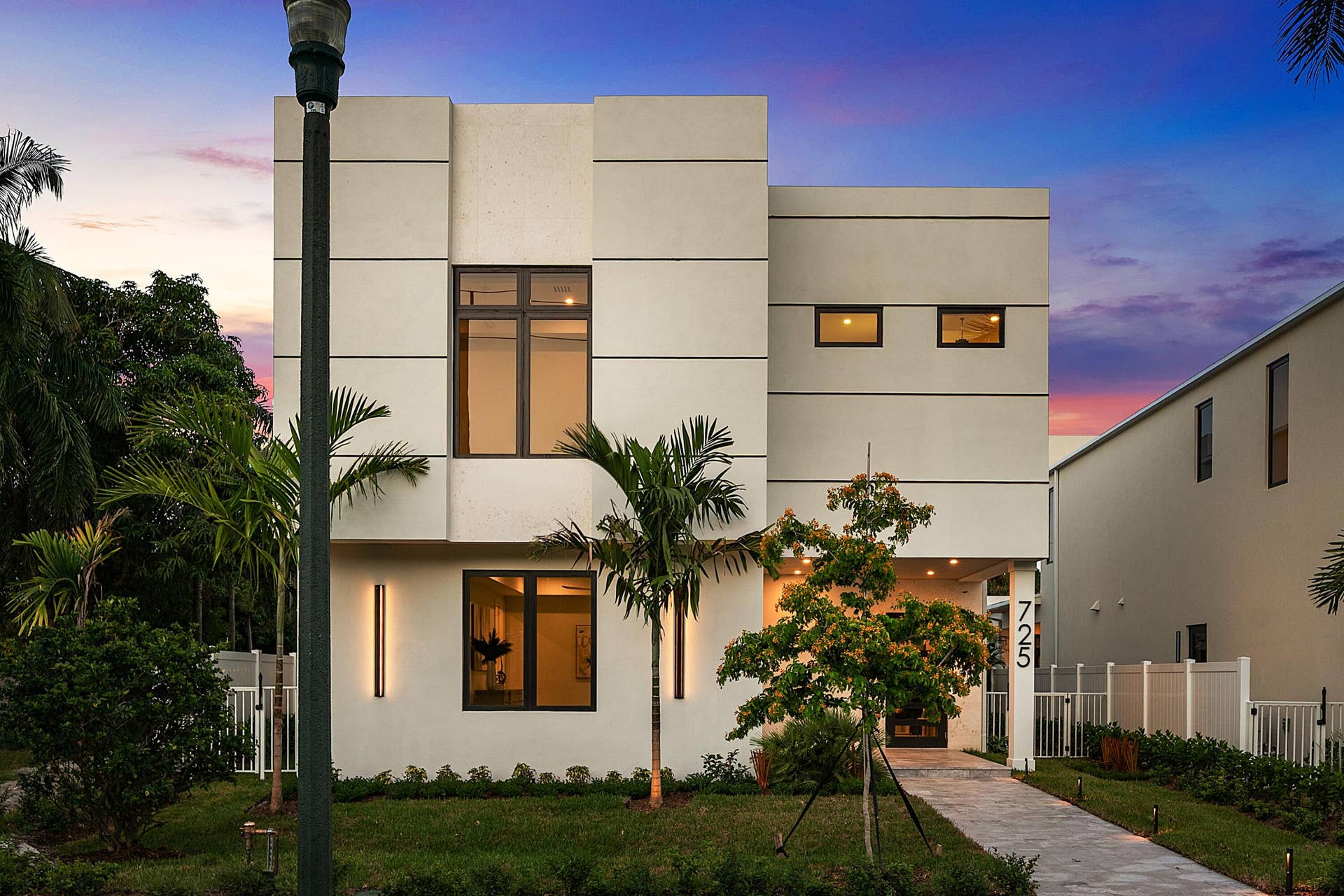 715 SE 4th Avenue, Delray Beach, FL 33483 725 SE 4th Twilight Front Cropped Full