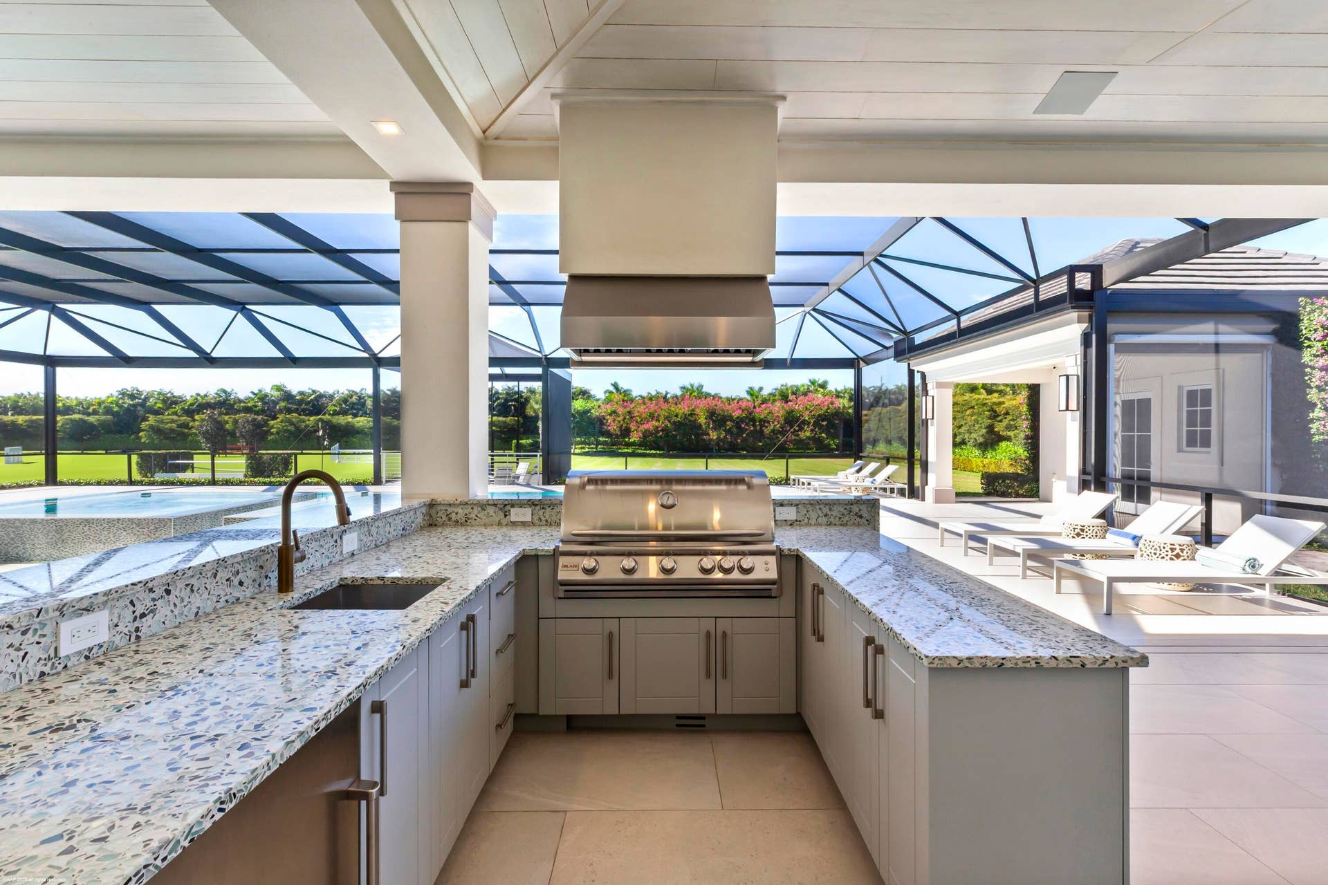 15527 Imperial Point Lane, Wellington, FL 33414 Outdoor kitchen at pool area