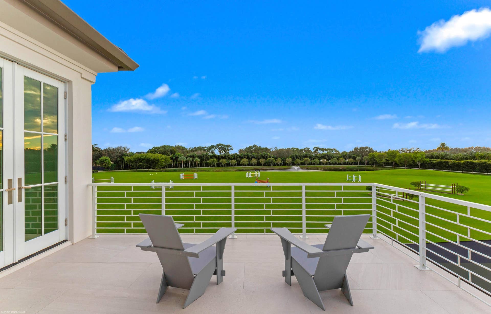 15527 Imperial Point Lane, Wellington, FL 33414 View of Grand Prix Field from Primary Suite Deck