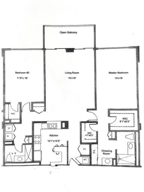 2900 NE 14th Street Causeway, #403, Pompano Beach, FL 33062 Floor Plan