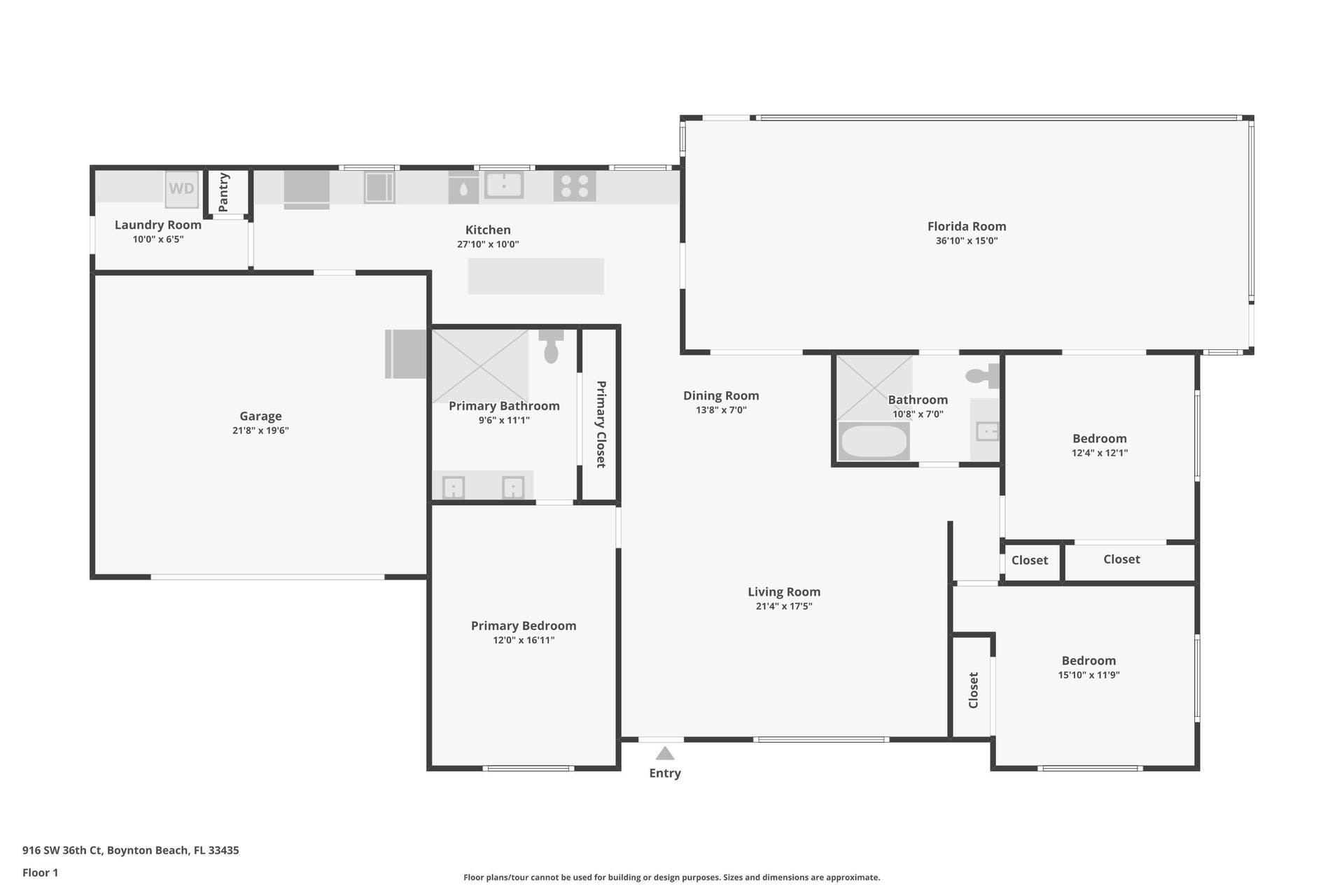 916 SW 36TH Court, Boynton Beach, FL 33435 916 SW 36th Ct - Floor Plan