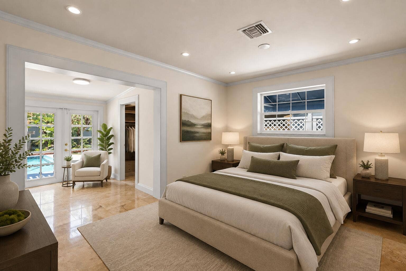 Primary Bedroom- Staged