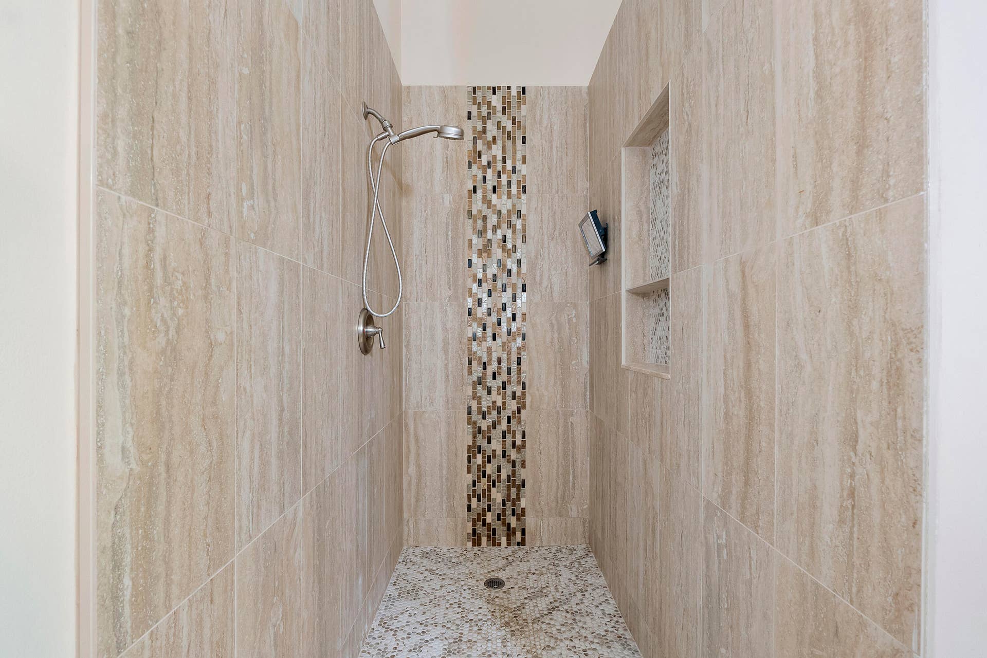 Primary walk-in shower