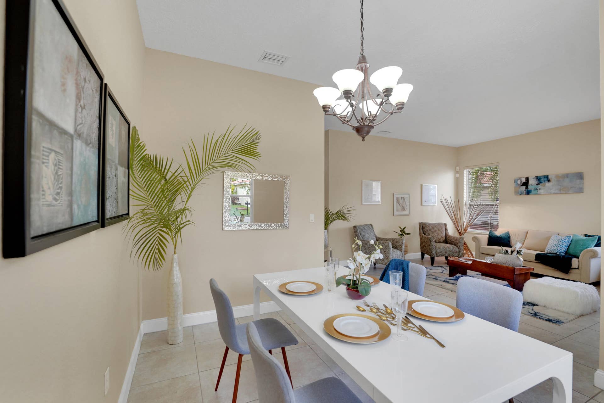 dining room & living room