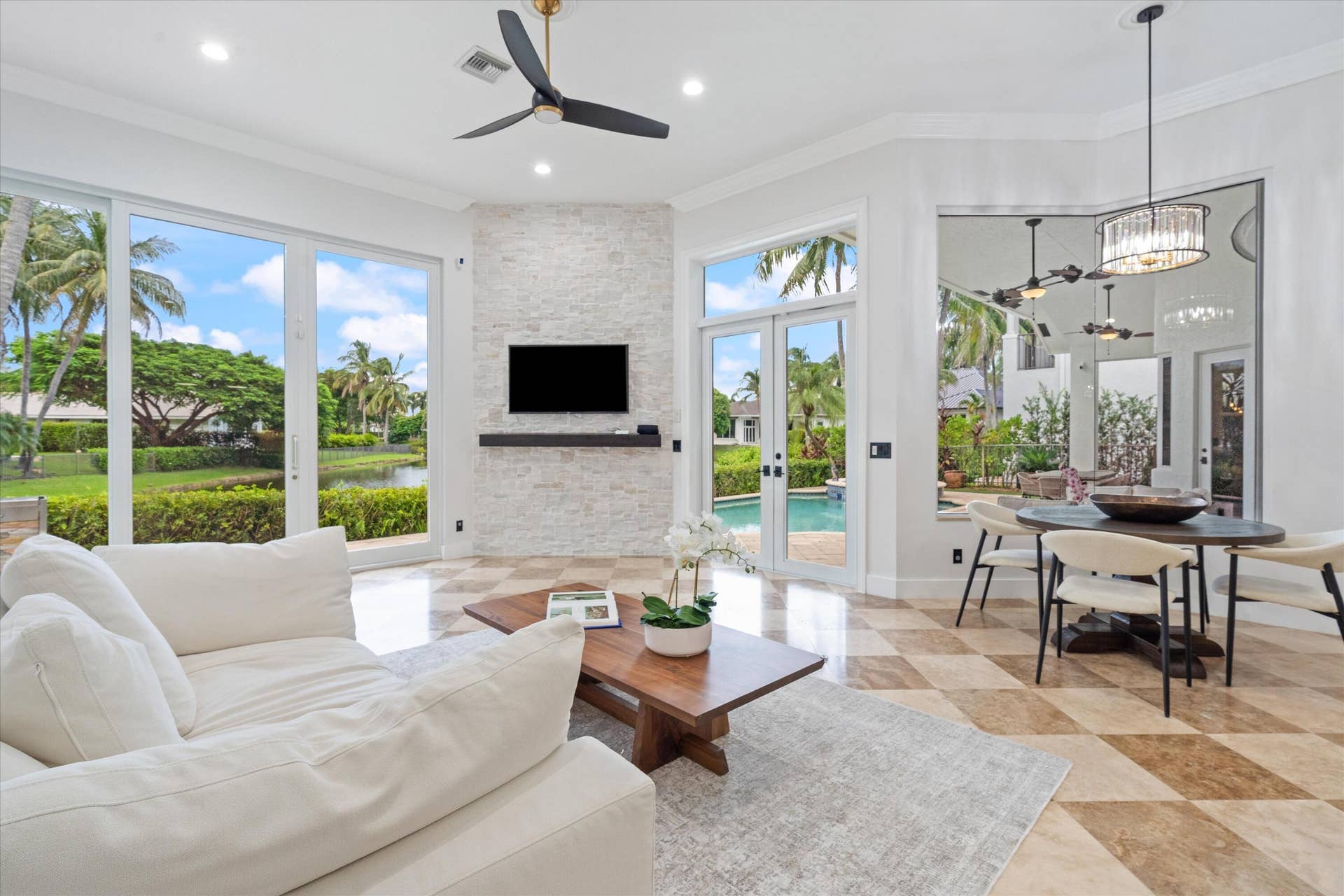 Family Room opens to Pool Patio