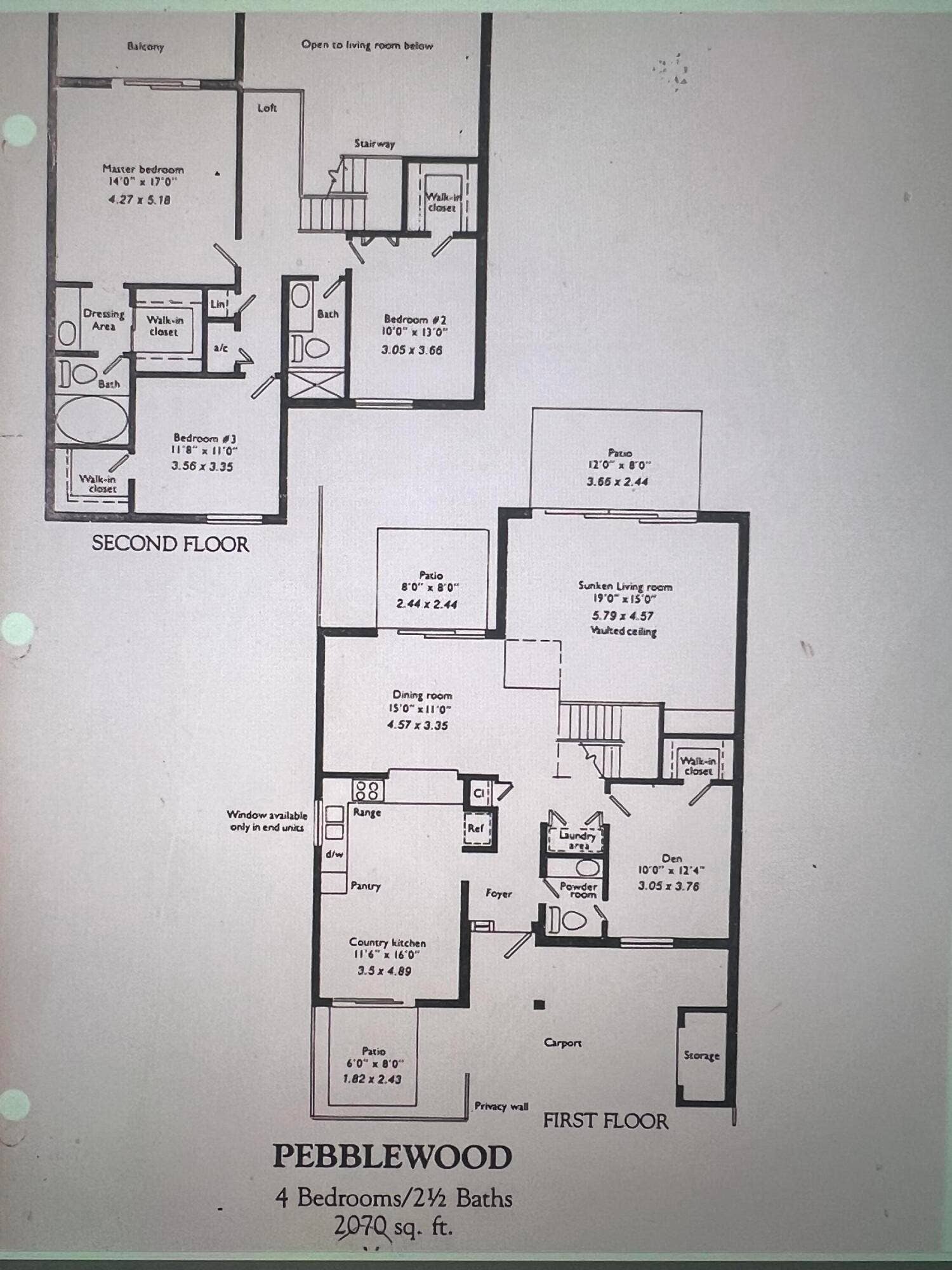 534 DEER CREEK WILDWOOD Lane E, #534, Deerfield Beach, FL 33442 Wildwood Floor Plan 4 Bedroom