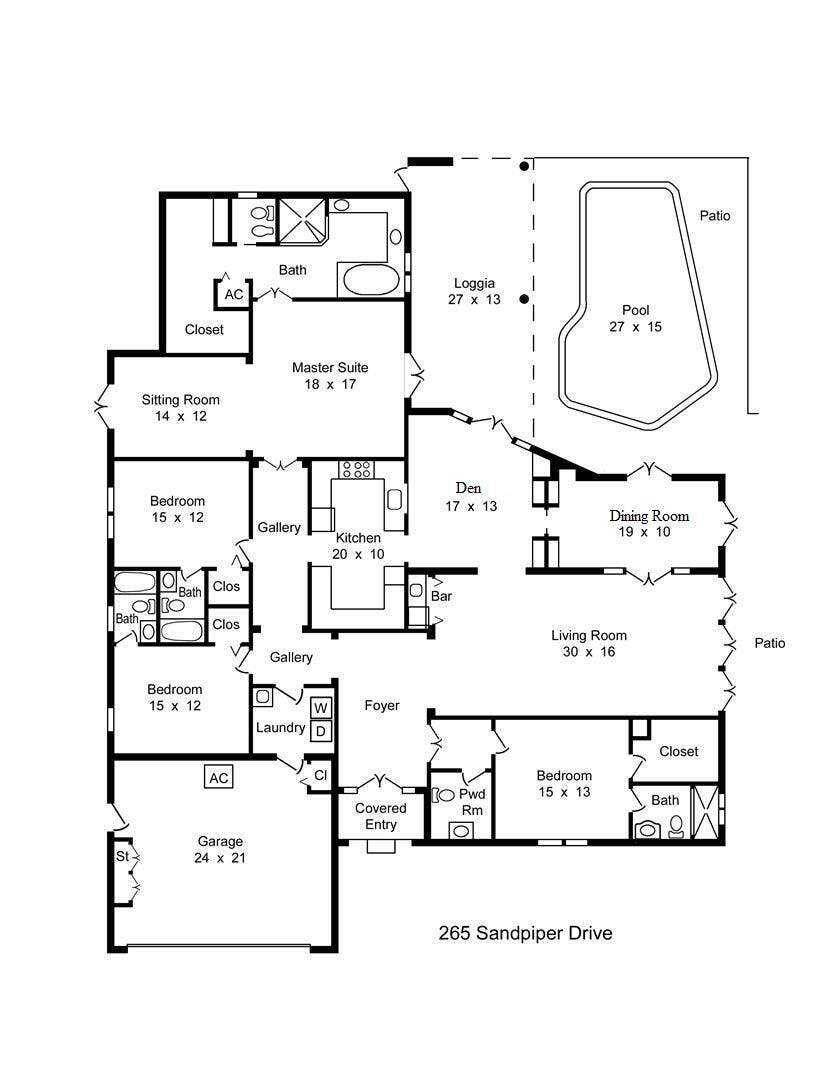 265 SANDPIPER Drive, Palm Beach, Palm Beach, FL 33480 265 Sandpiper floor plan