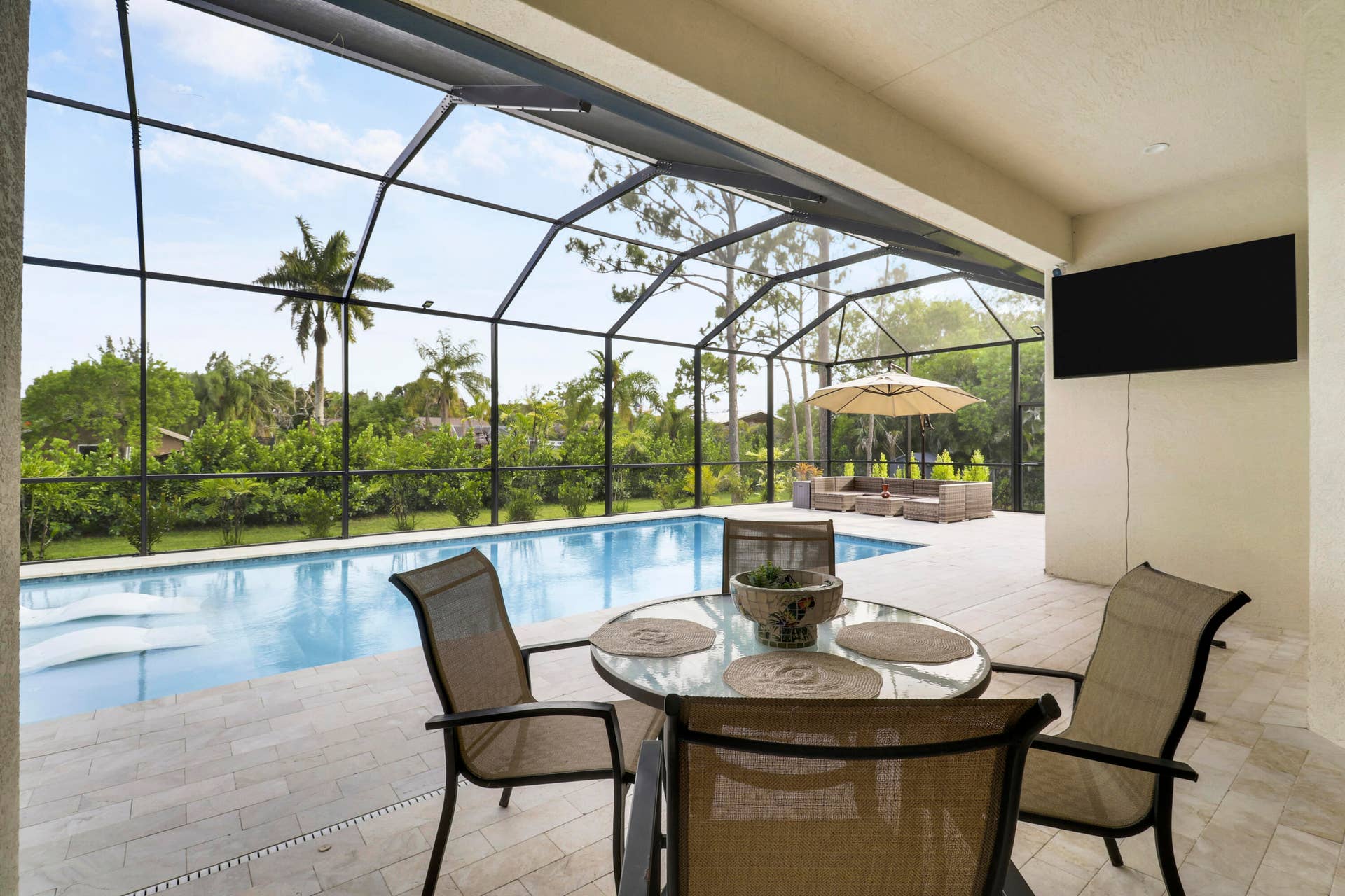 Covered and Screened Patio