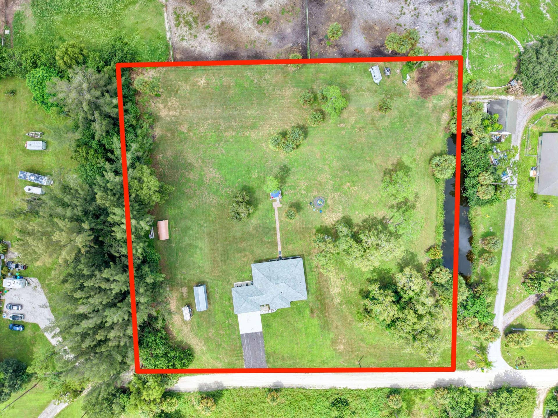 14171 BIDDEX Road, Loxahatchee Groves, FL 33470 Drone Above