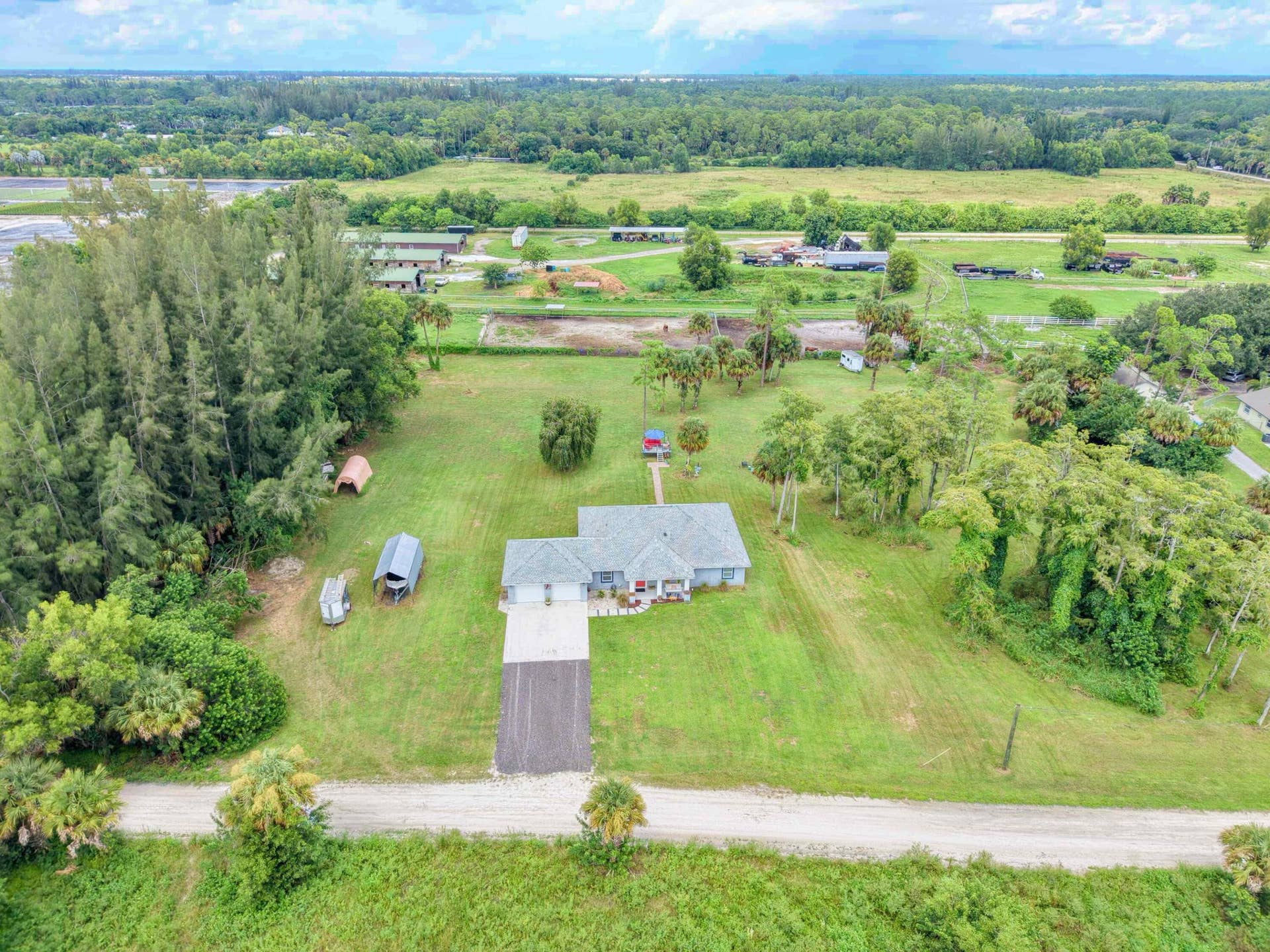 14171 BIDDEX Road, Loxahatchee Groves, FL 33470 Drone front