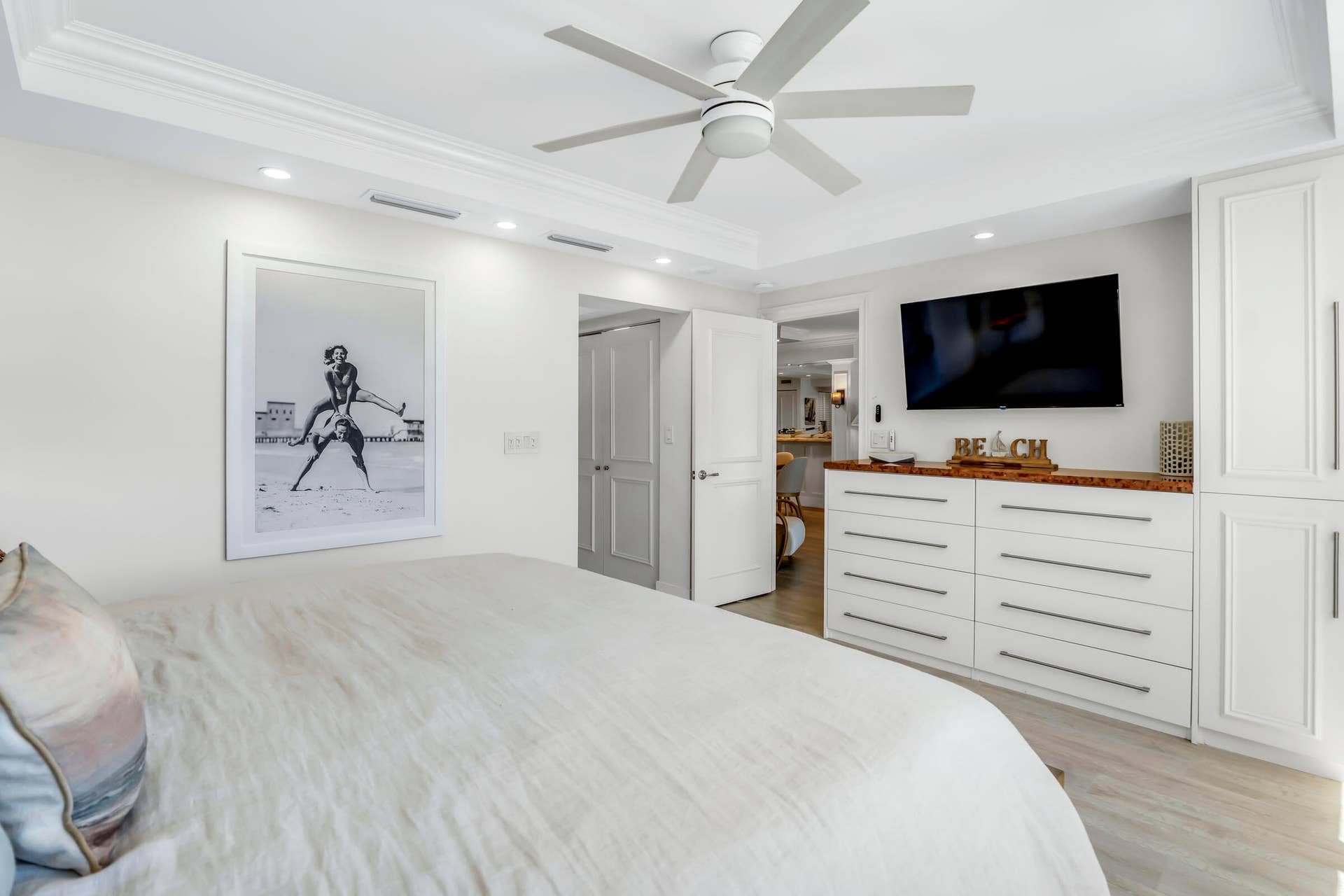 Thoughtfully designed storage provides ample space to keep personal belongings tucked away.