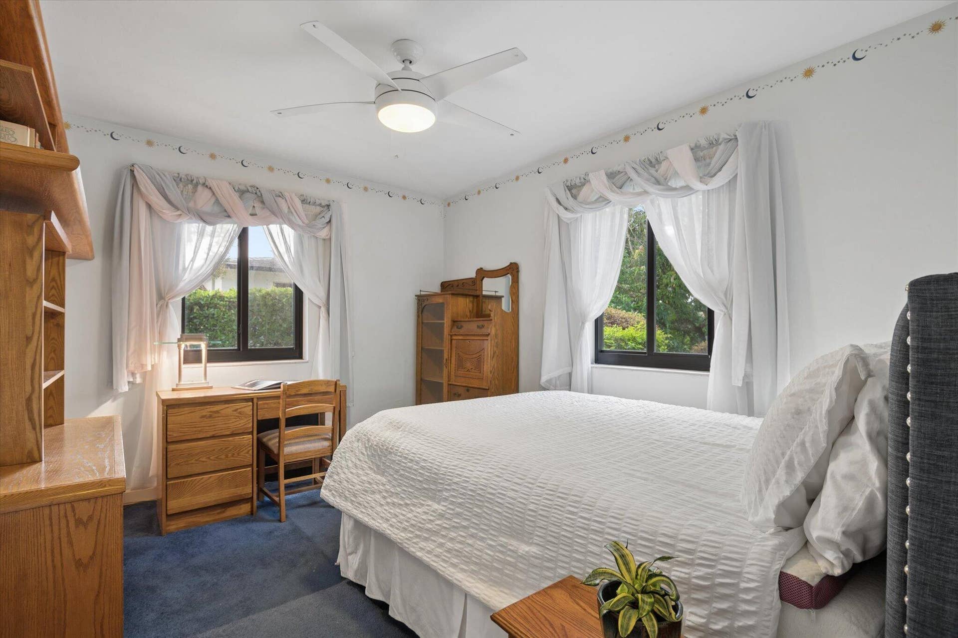 4120 SW 1ST Court, Plantation, FL 33317 Second bedroom in original house. Impact glass windows. Walk-in closet.