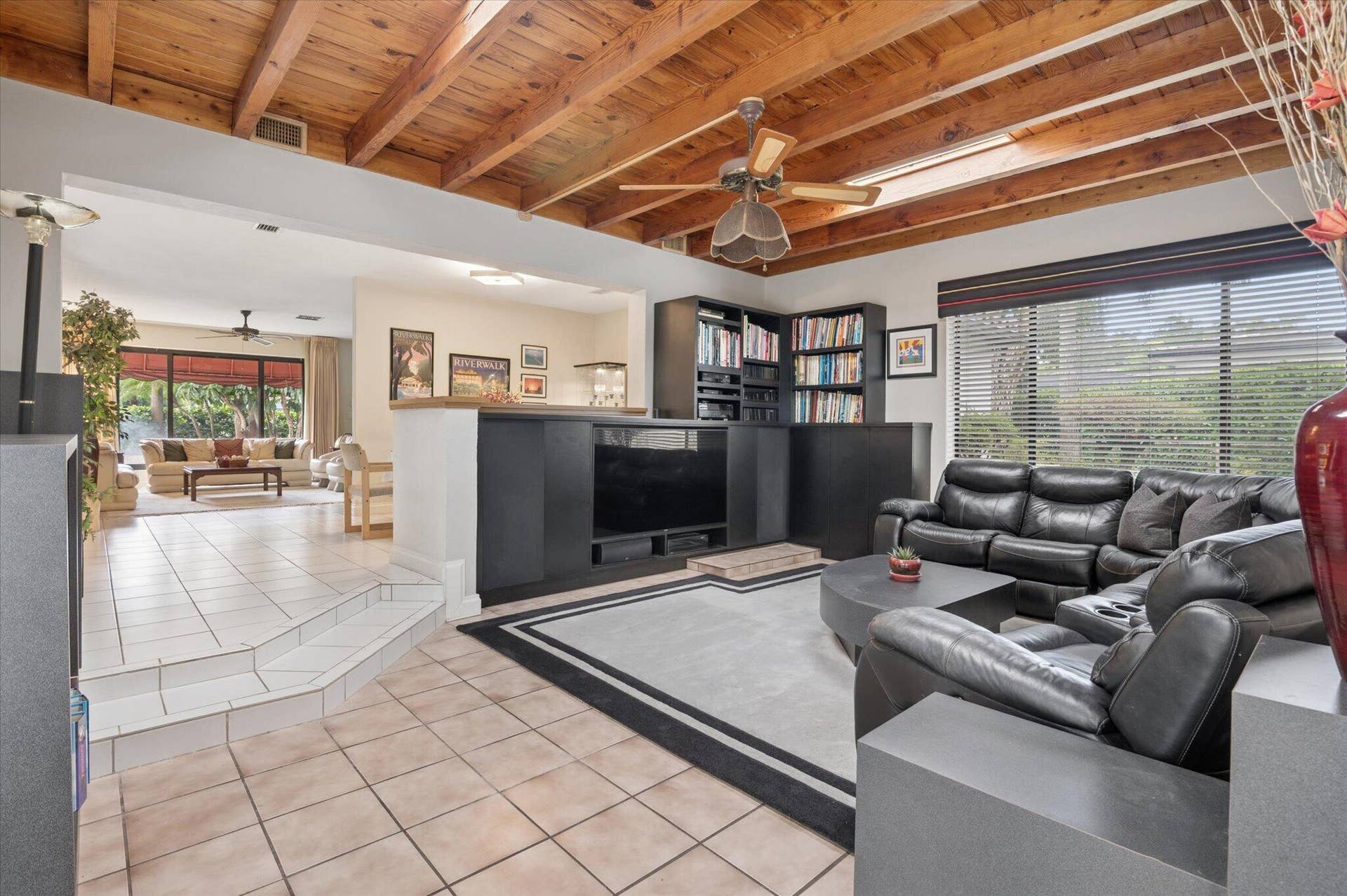 4120 SW 1ST Court, Plantation, FL 33317 Family room with view to dining room and living room.
