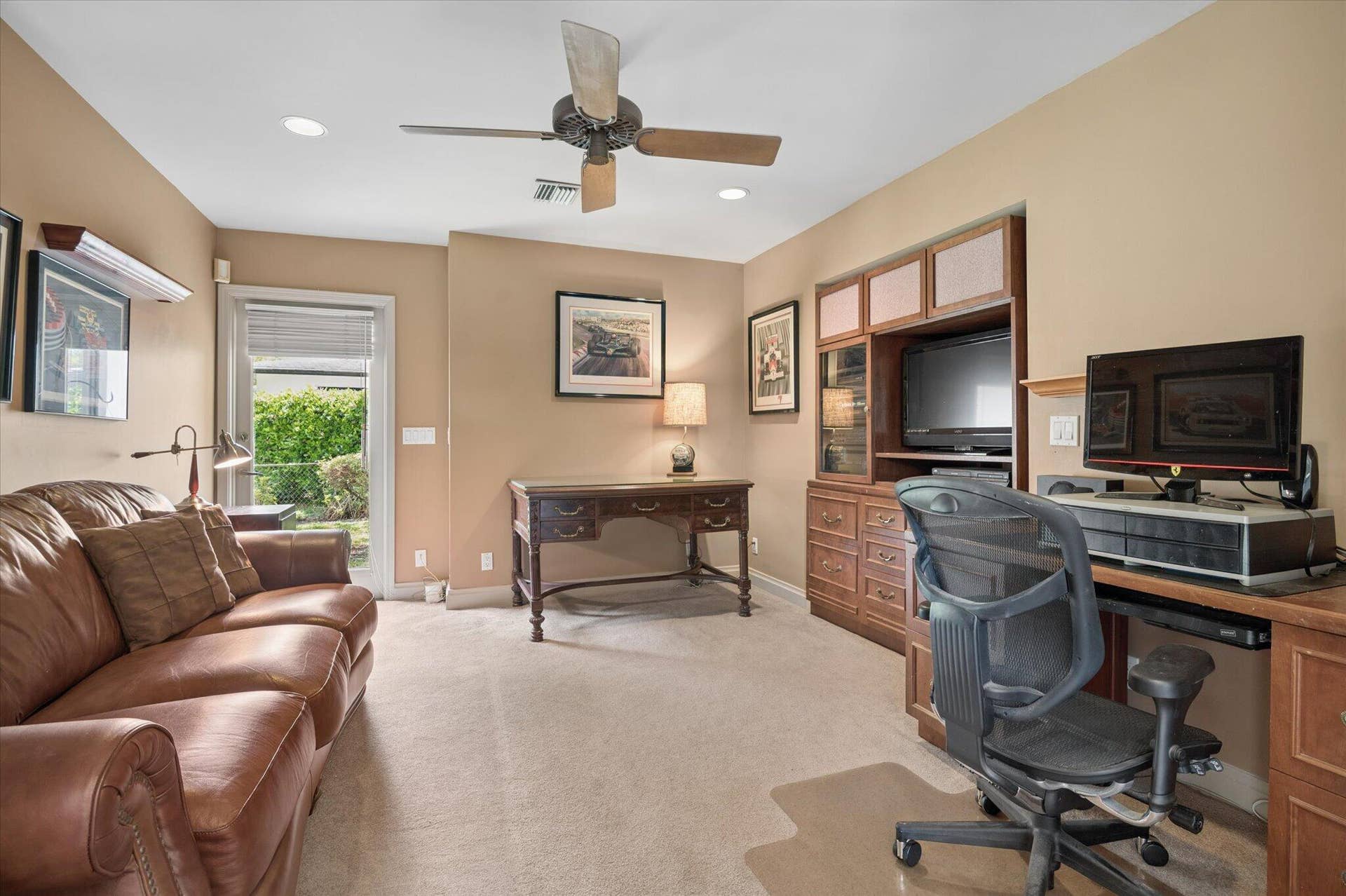 4120 SW 1ST Court, Plantation, FL 33317 Fourth bedroom in 1991 addition. Exterior door makes this a good office for a home business. Remove the built-in cabinetry to restore the closet.