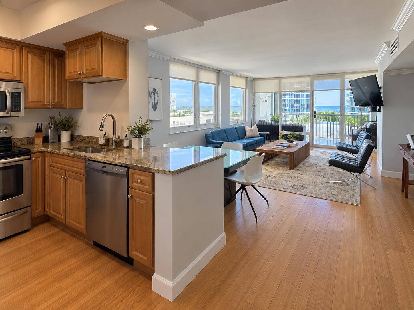 2200 NE 33RD Avenue, #9A, Fort Lauderdale, Fort Lauderdale, FL 33305 kitchen+living rm