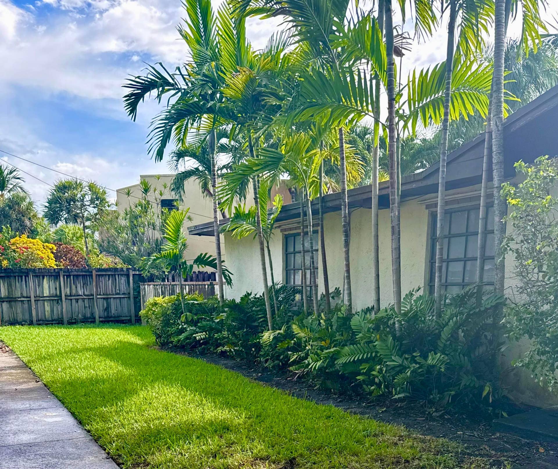 2390 NE 199th Street, Aventura, FL 33180 Manicured lawn with mature palm trees and lush landscaping