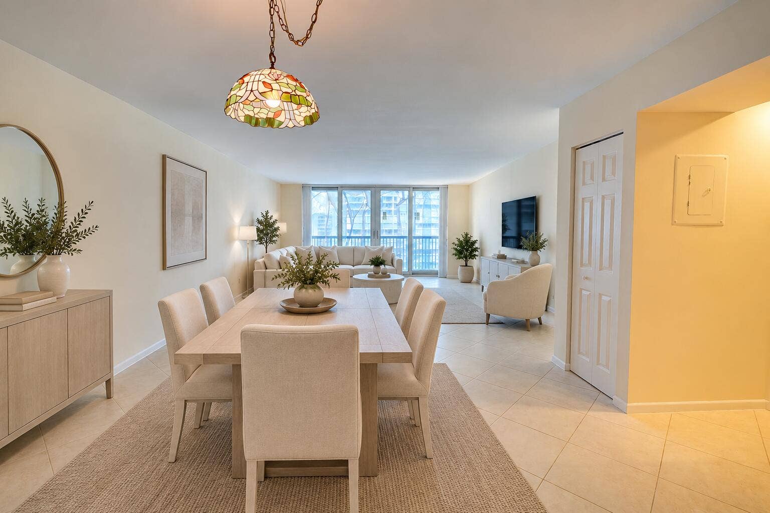 1800 S Ocean Boulevard, #1203, Pompano Beach, FL 33062 Dining Virtually Staged