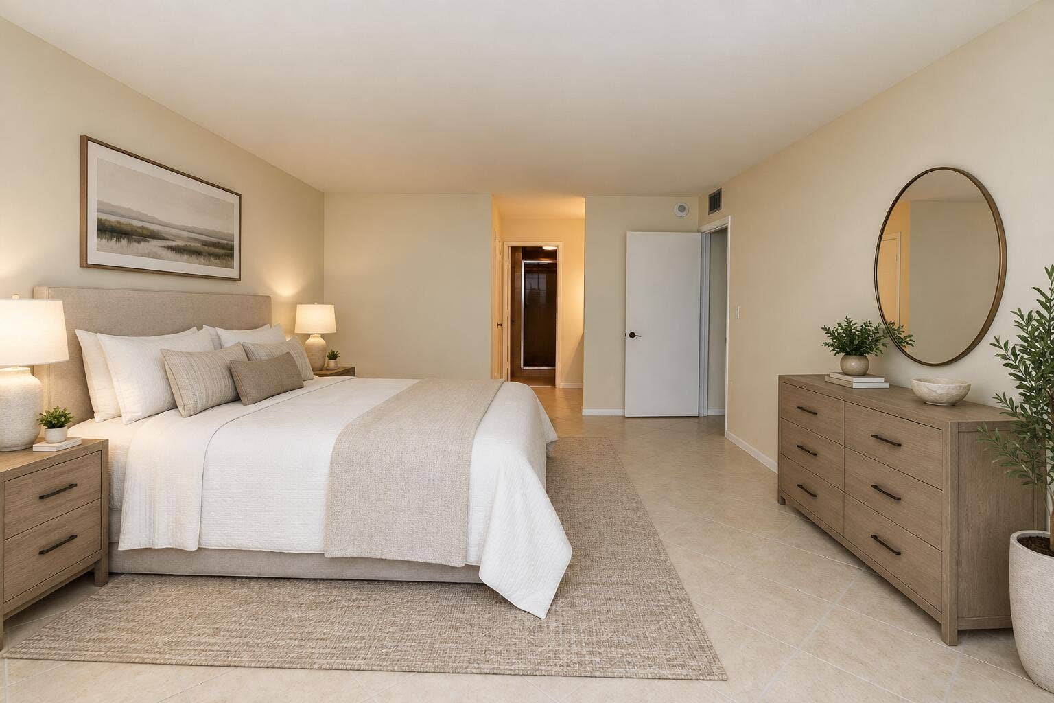 1800 S Ocean Boulevard, #1203, Pompano Beach, FL 33062 Virtually Staged Primary Bedroom