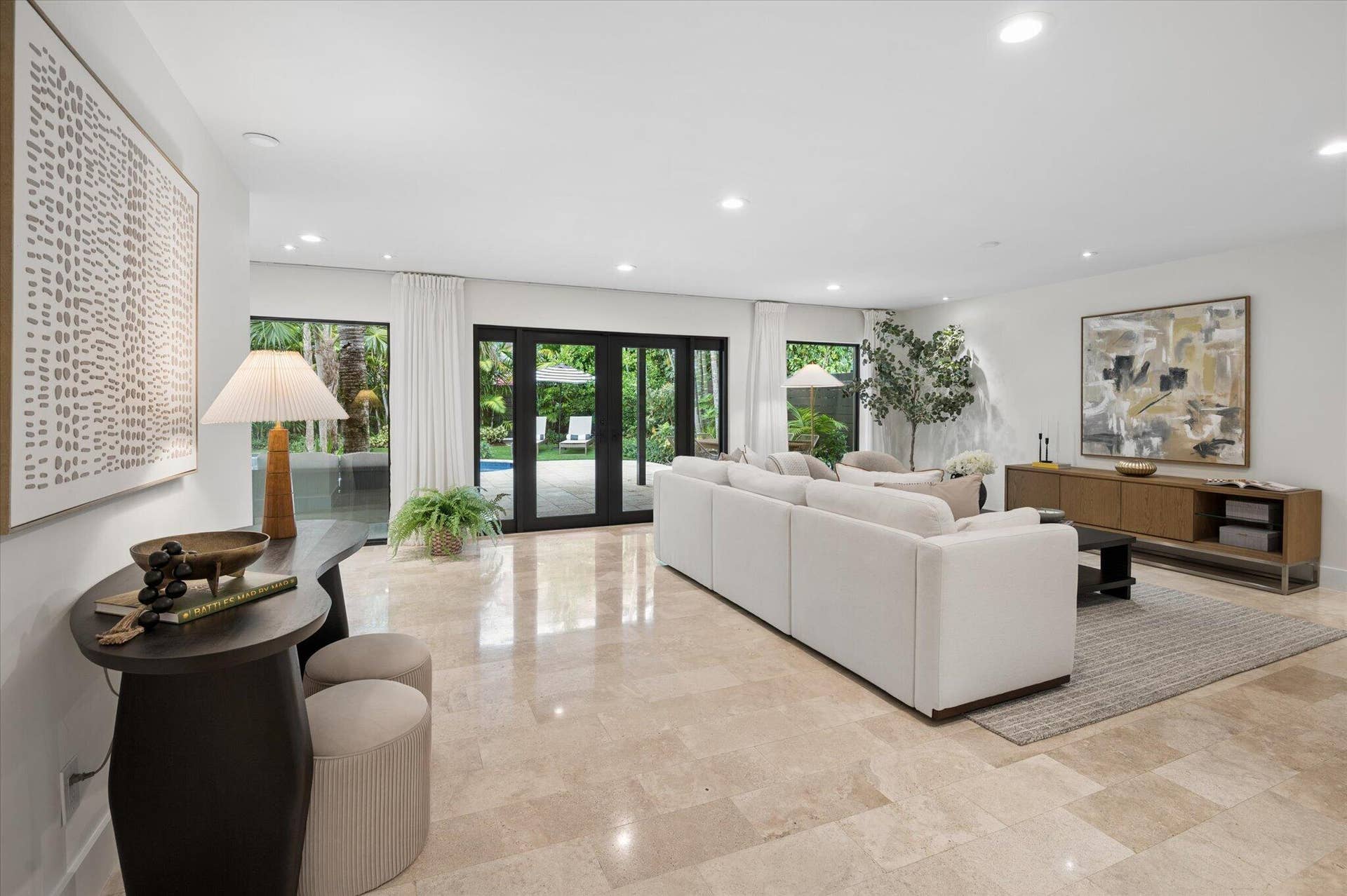 Living Room Overlooking Backyard