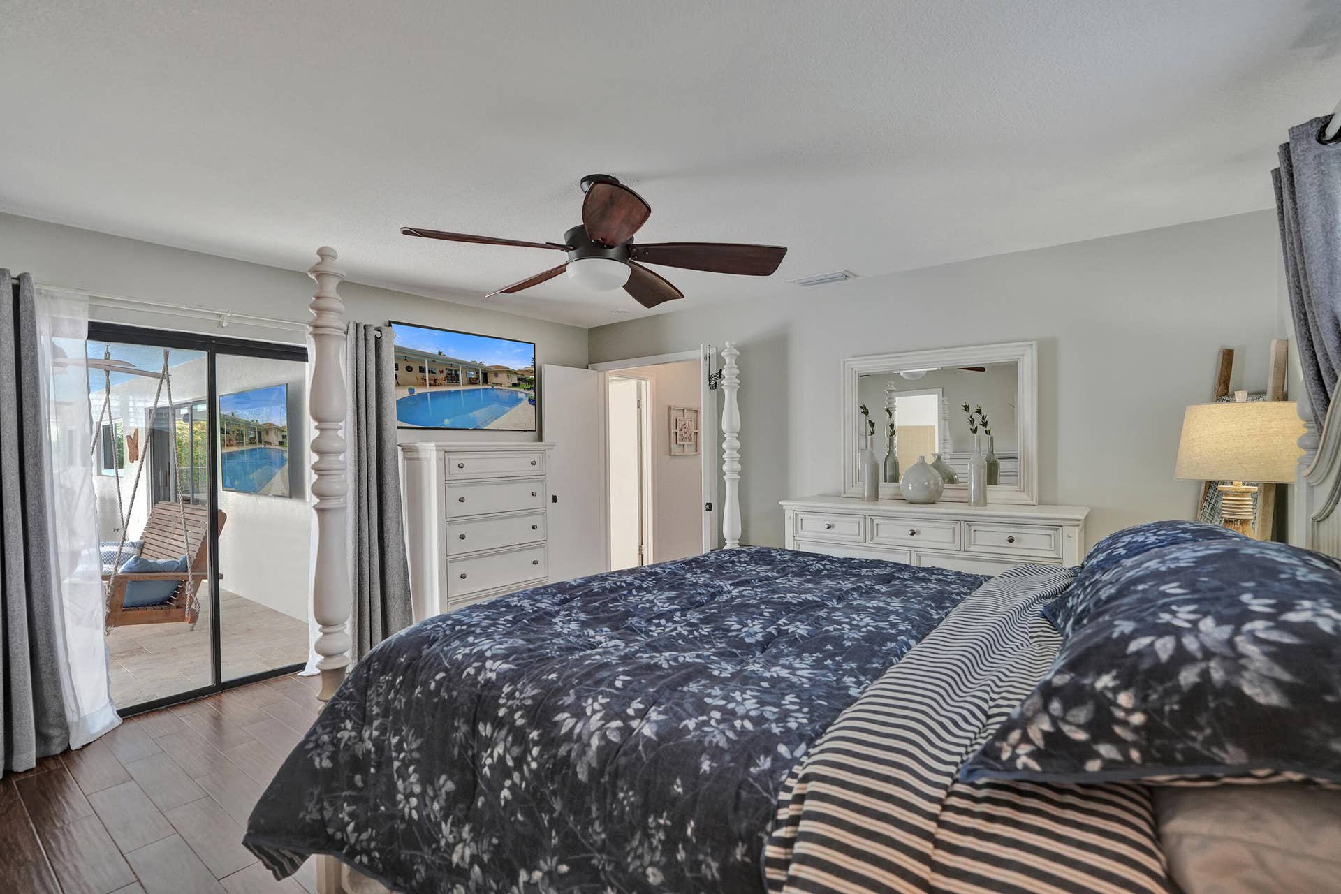 12072 NW 27TH Drive, Coral Springs, FL 33065 Primary bedroom leads out to pool area