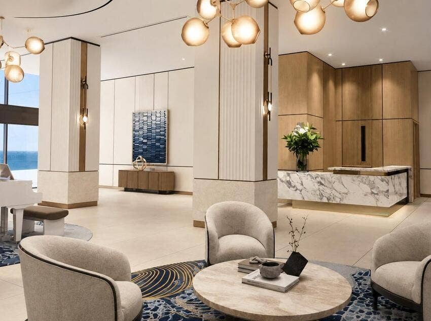 100 LAKESHORE Drive, #2151, North Palm Beach, FL 33408 New Lobby Rendering