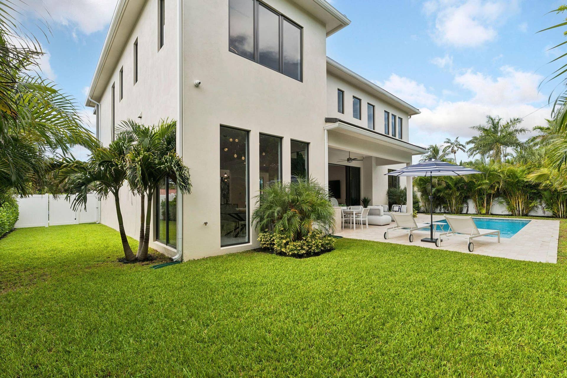 Maximized outdoor lawn space on rear and side of home.