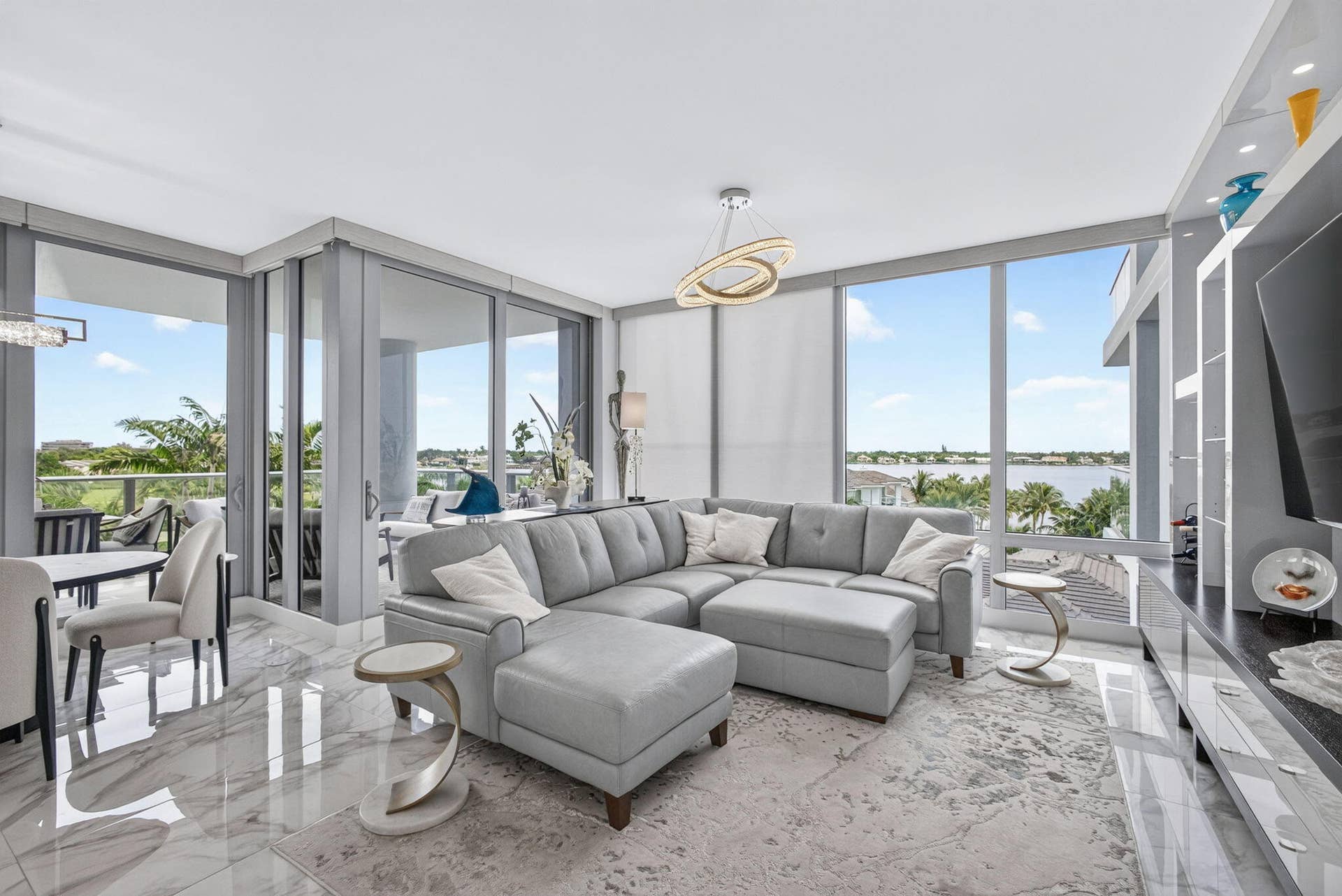 1 Water Club Way, #503, North Palm Beach, FL 33408 Floor to ceiling windows with remote controlled shades