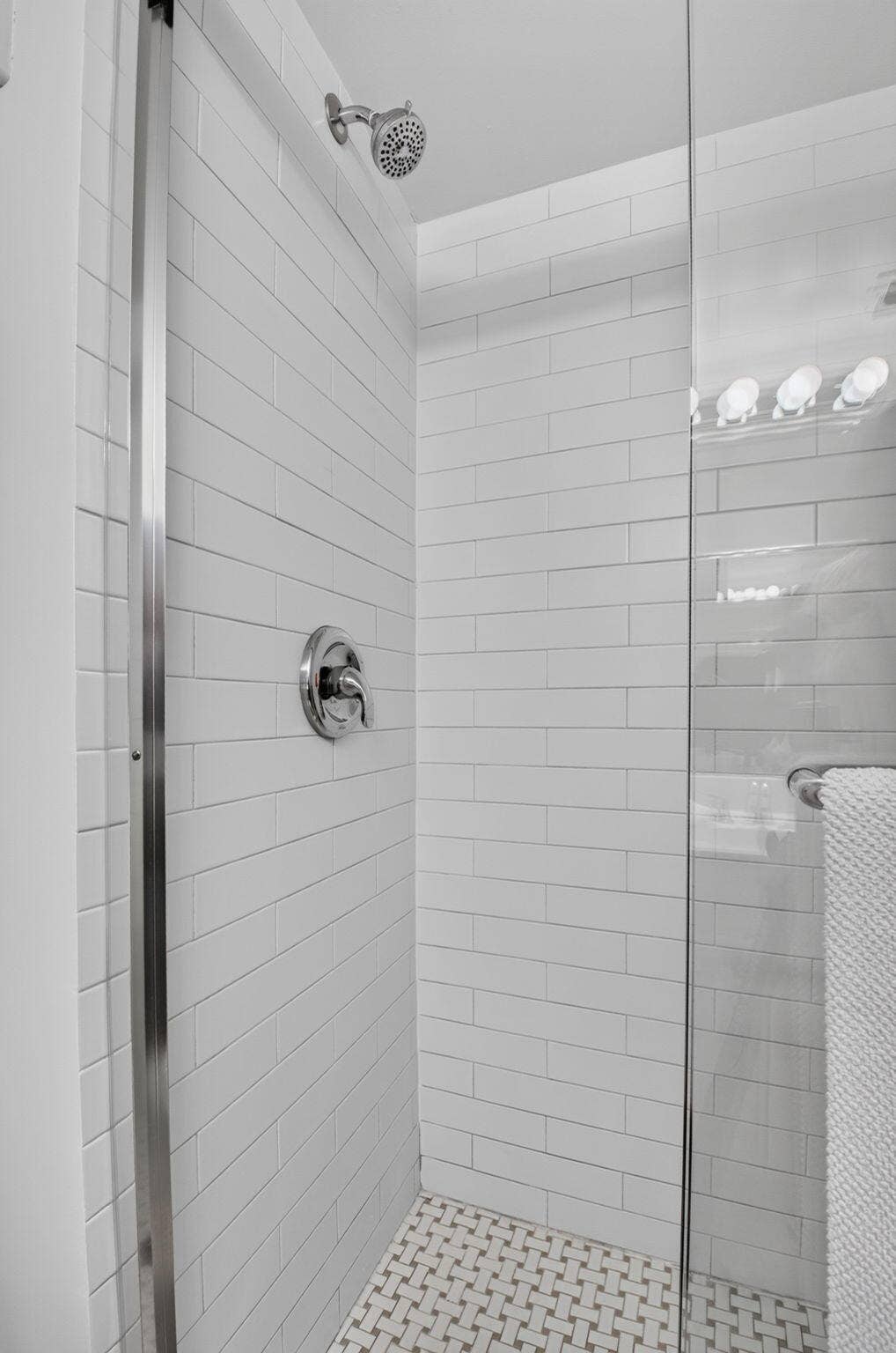 TILED SHOWER IN GUEST BATH