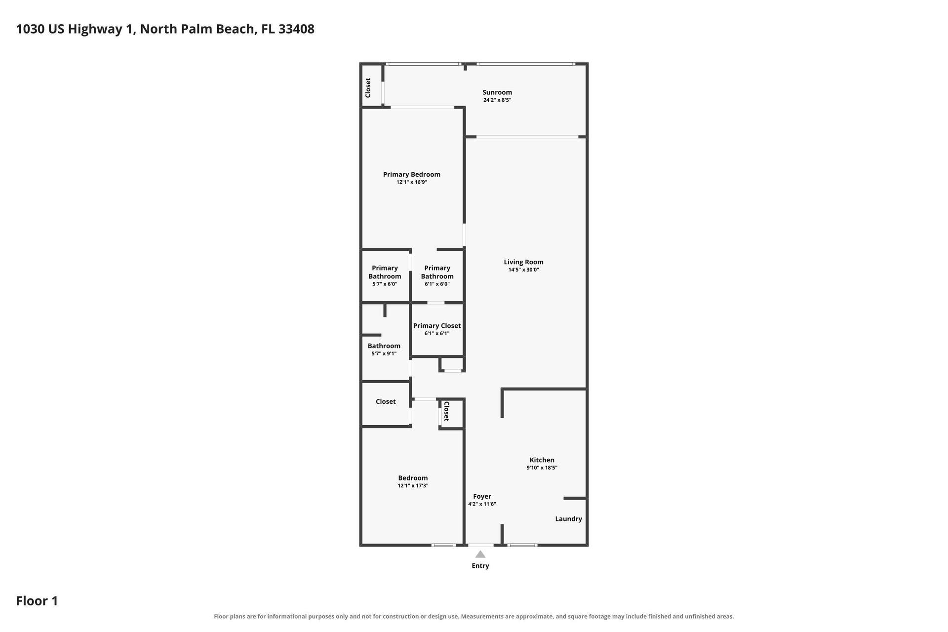 1030 Us Highway 1, #413, North Palm Beach, FL 33408 Floor Plan