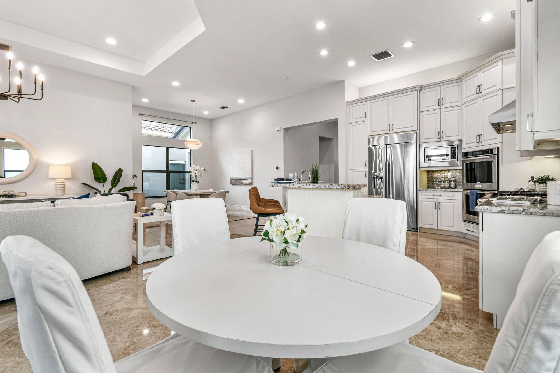 View to Kitchen and Living Room