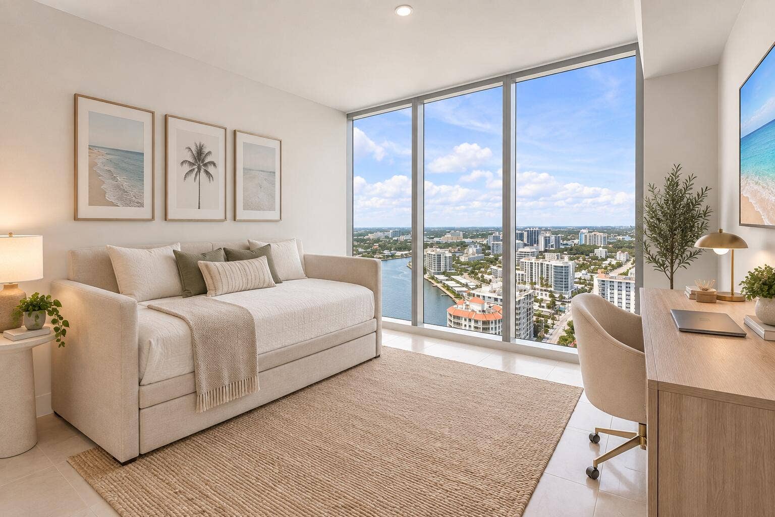 153 N Seabreeze Boulevard, #2404, Fort Lauderdale, FL 33304 Bedroom #2 Virtually staged