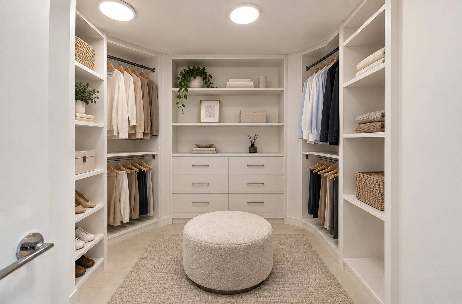 153 N Seabreeze Boulevard, #2404, Fort Lauderdale, FL 33304 Master Closet virtually staged