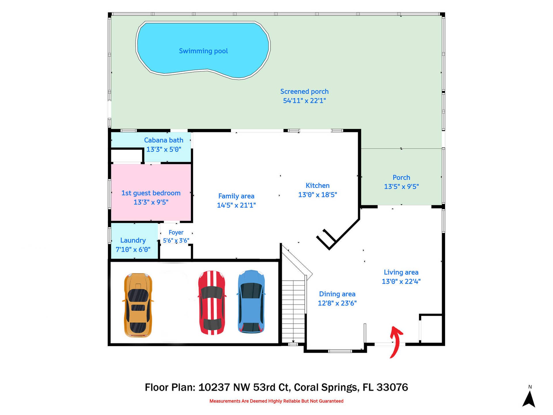 10237 NW 53rd Court, Coral Springs, FL 33076 1 Floor Plan 1st Floor