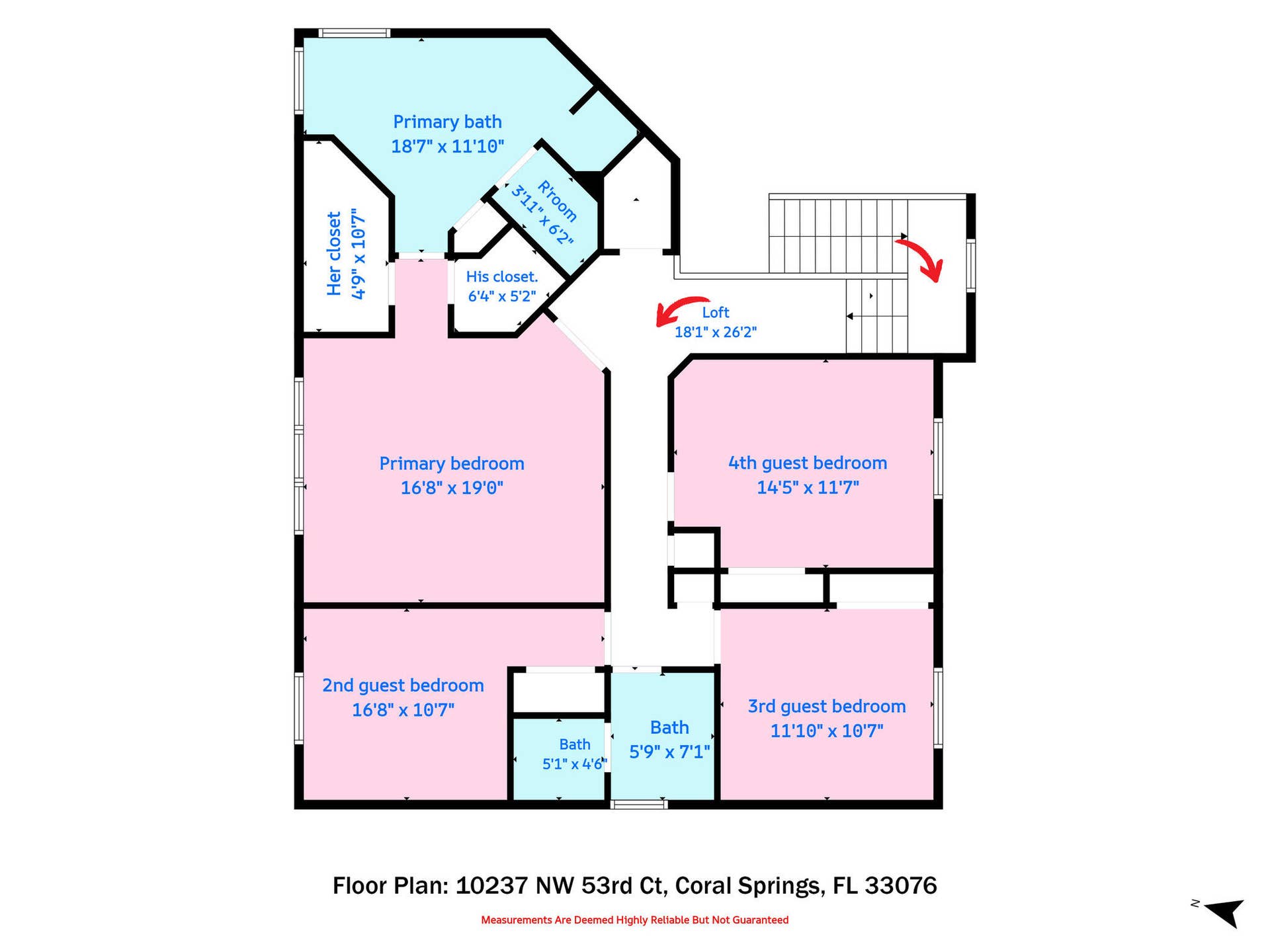 10237 NW 53rd Court, Coral Springs, FL 33076 16 Floor Plan 2nd Floor