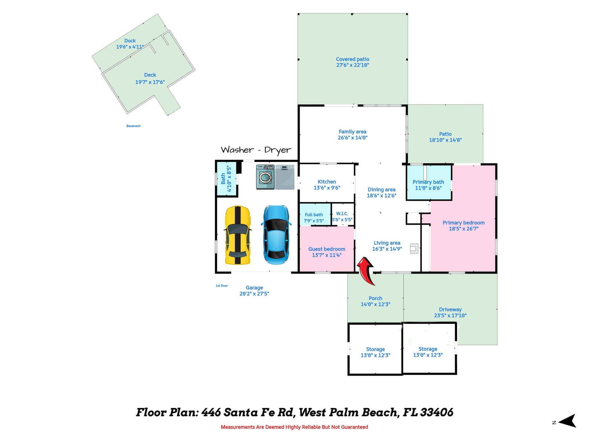 446 SANTA FE Road, West Palm Beach, FL 33406 3 Floor Plan