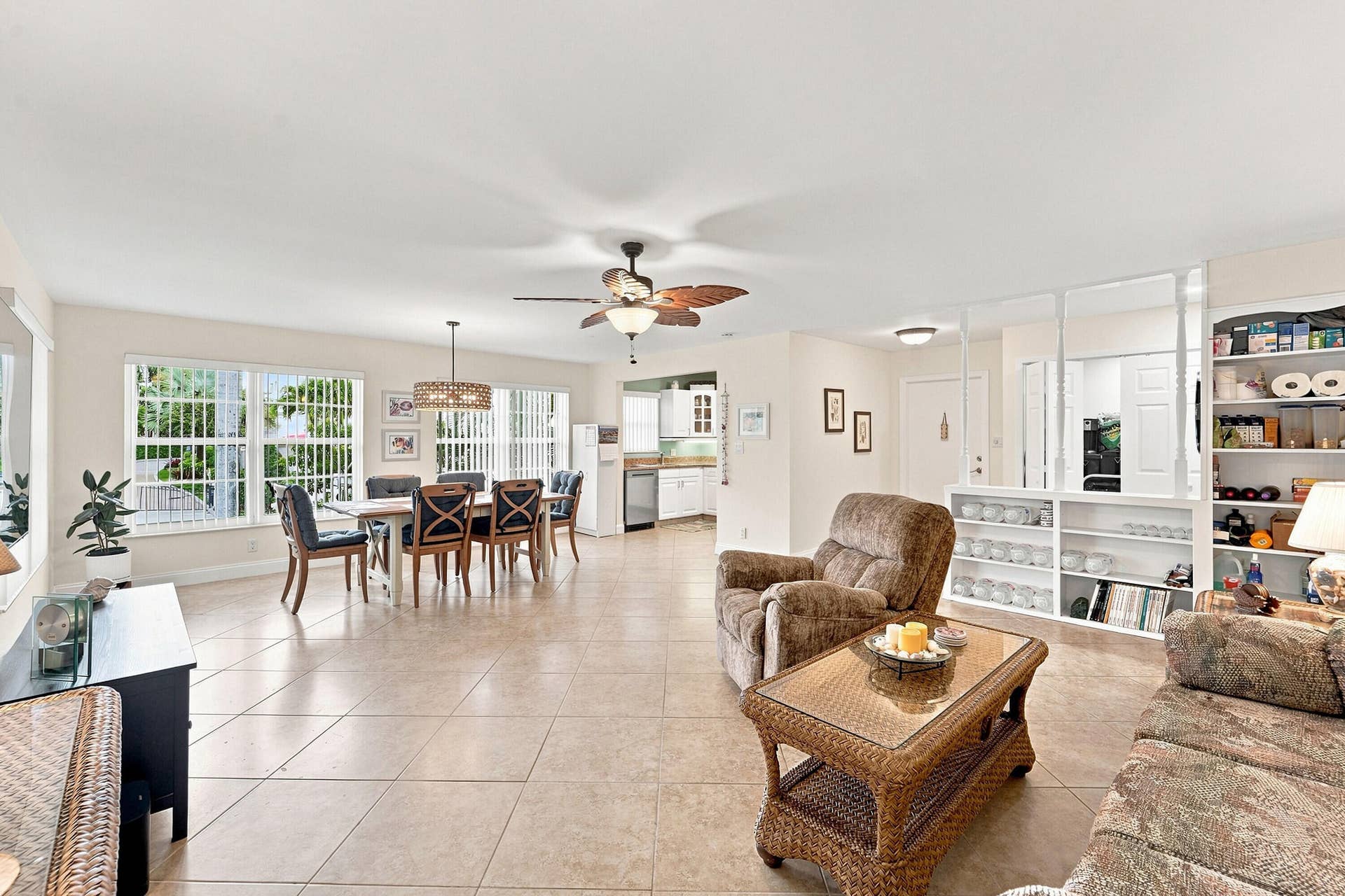 2870 NE 14TH ST Causeway, #208C, Pompano Beach, FL 33062 Living Room/ Dining Area. Built-in Shelves