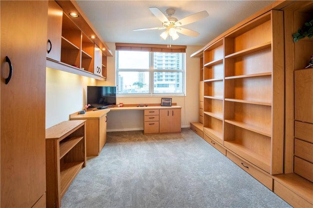 347 N New River Drive E, #1005, Fort Lauderdale, FL 33301 Guest Suite has custom buil-in Murphy Bed/desk/storage