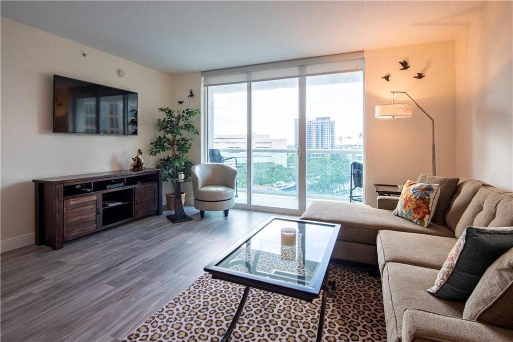 347 N New River Drive E, #1005, Fort Lauderdale, FL 33301 Access to the spacious glass balcony