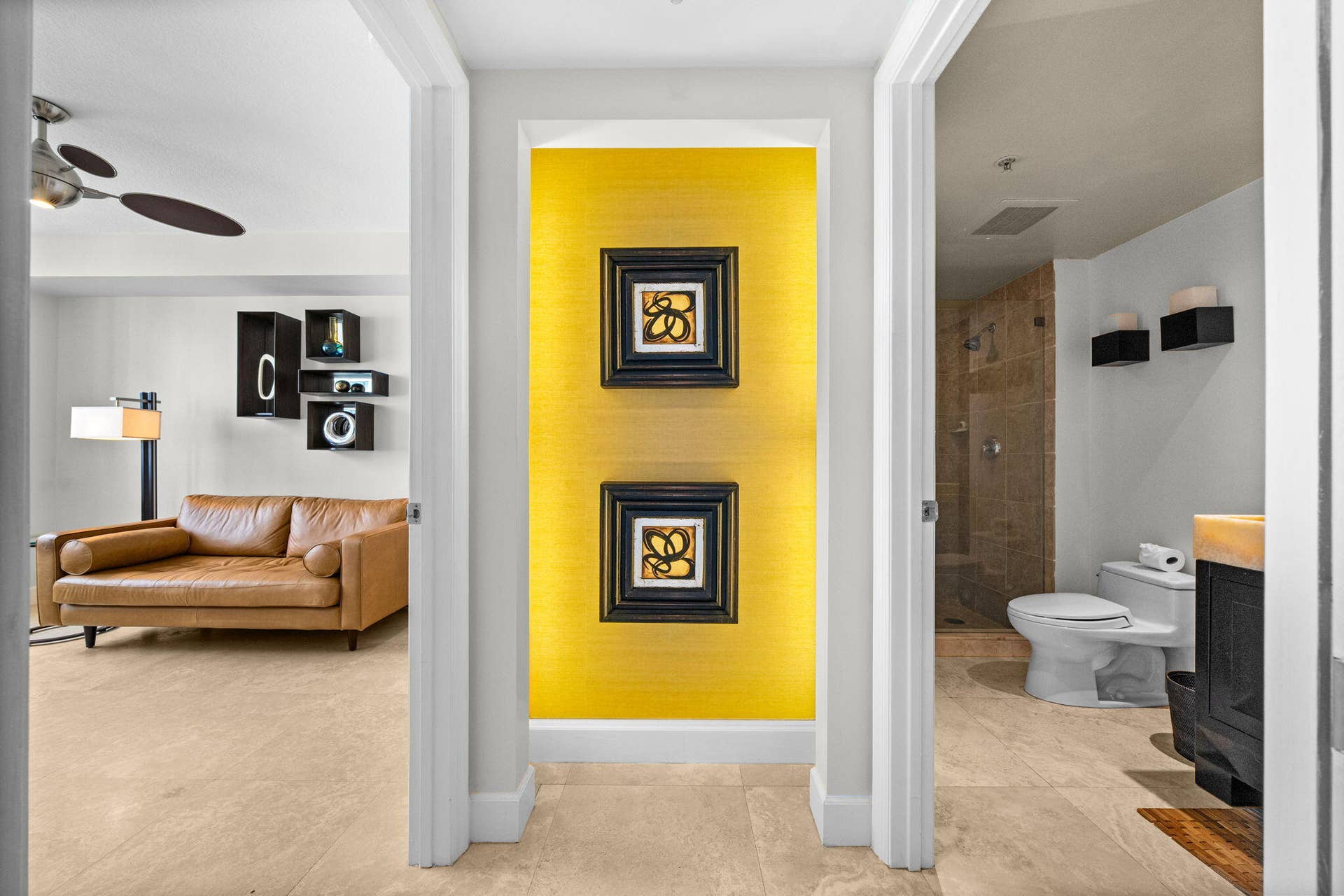 350 SE 2ND Street, #2040, Fort Lauderdale, FL 33301 Hallway Entry to 2nd bedroom/media/office room & bathroom.