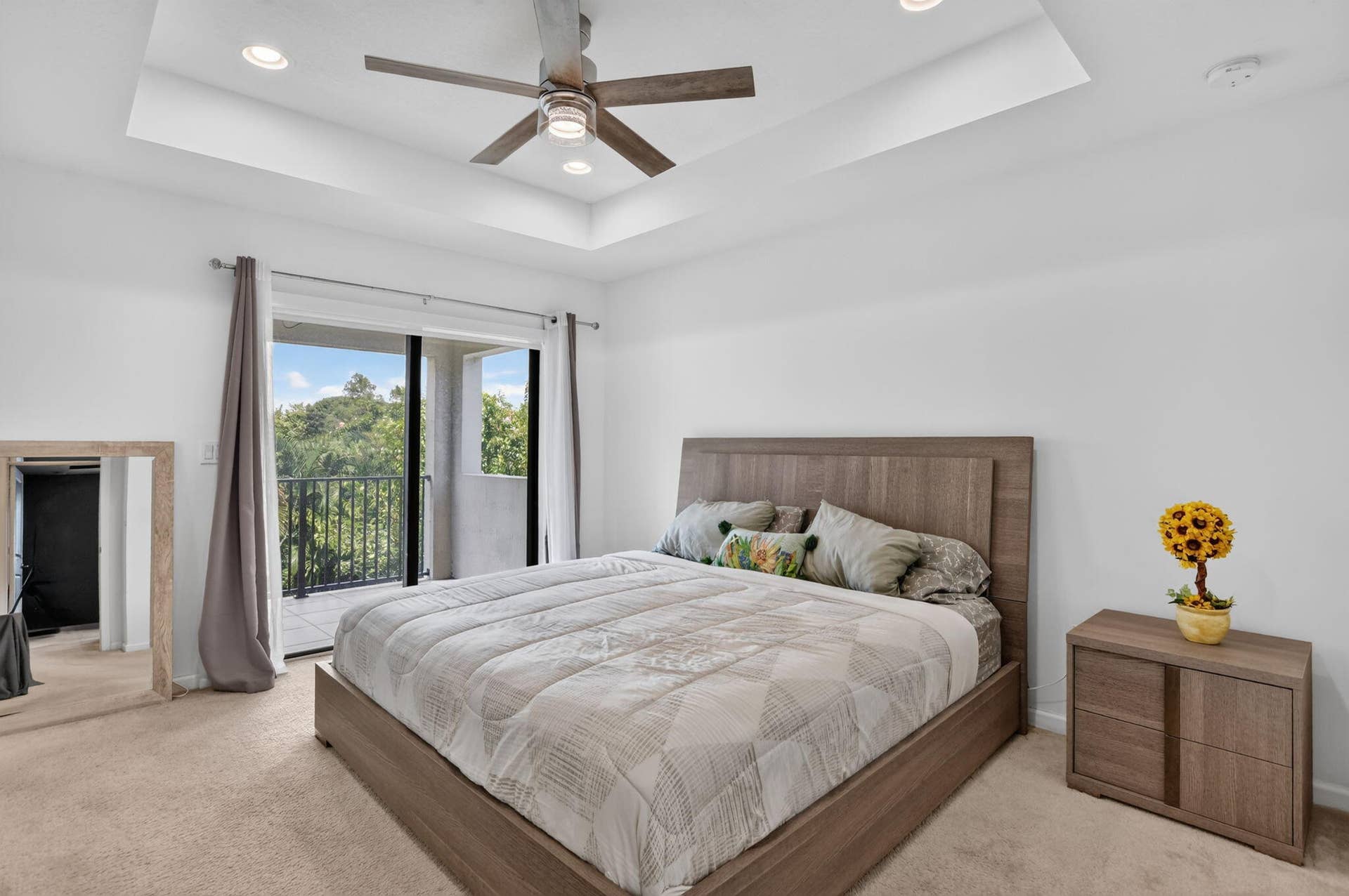 357 NW 36th Avenue, Pompano Beach, FL 33069 Oversized primary BR with trey ceiling and covered balcony.