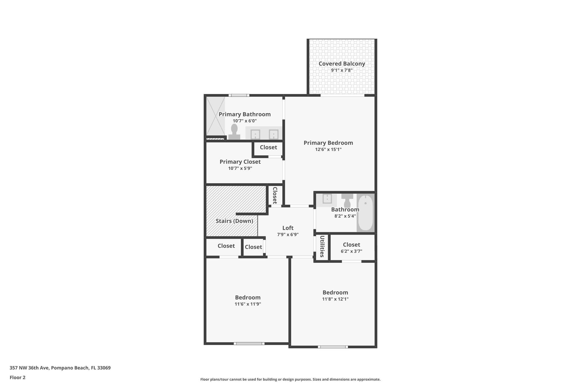 357 NW 36th Avenue, Pompano Beach, FL 33069 Second floor.