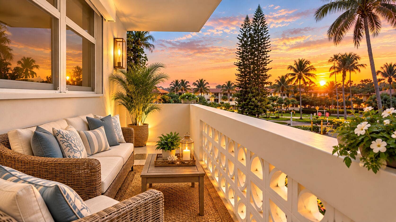 balcony - virtually staged
