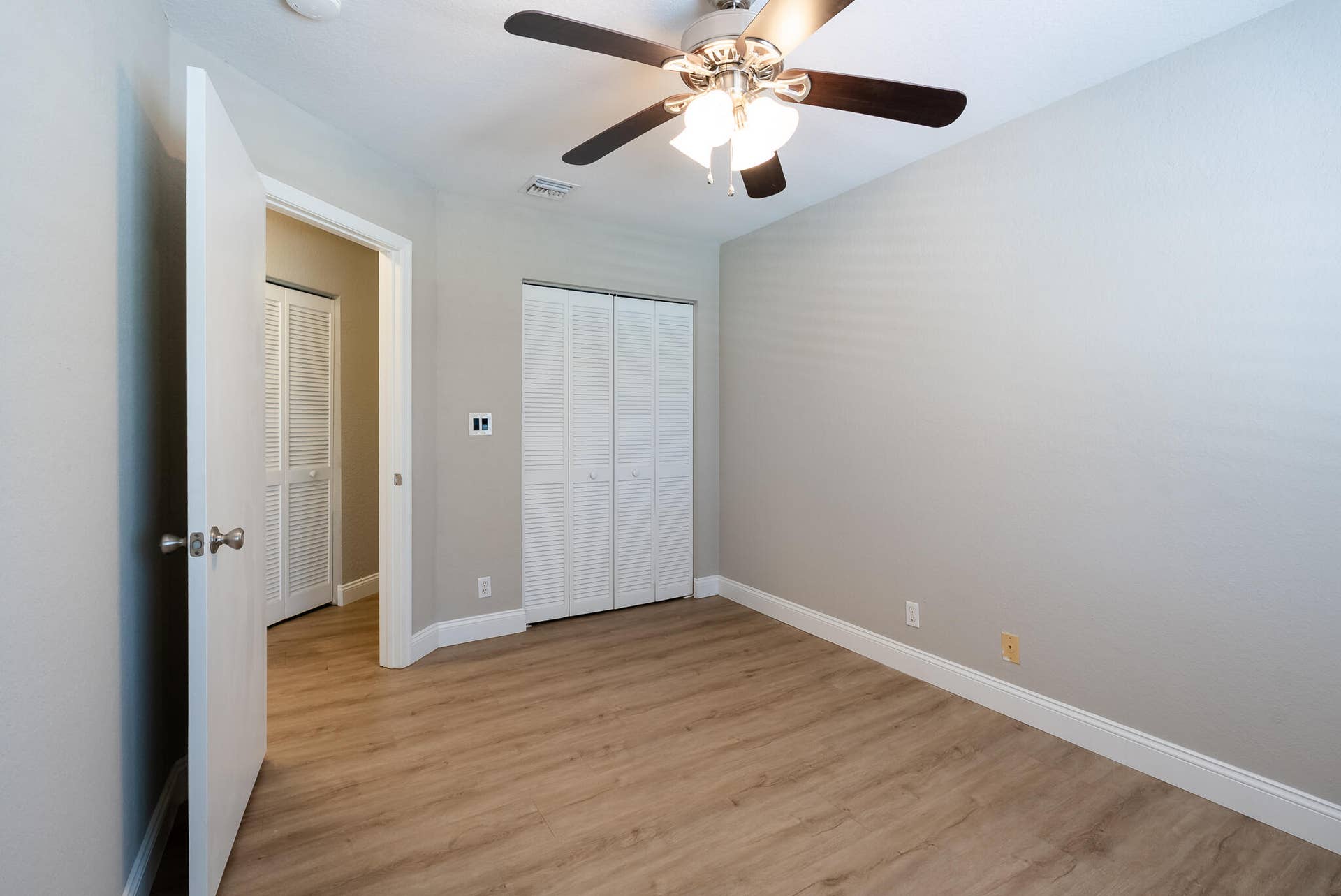 BEDROOM #2 WITH LIGHTED FAN & CLOSET