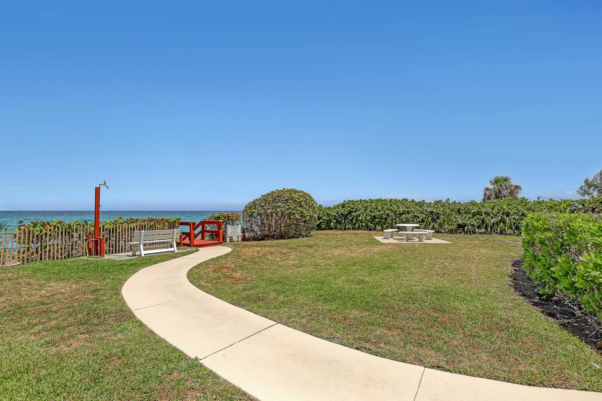 4200 N OCEAN Drive, #2-403, Singer Island, FL 33404 walk way to the beach